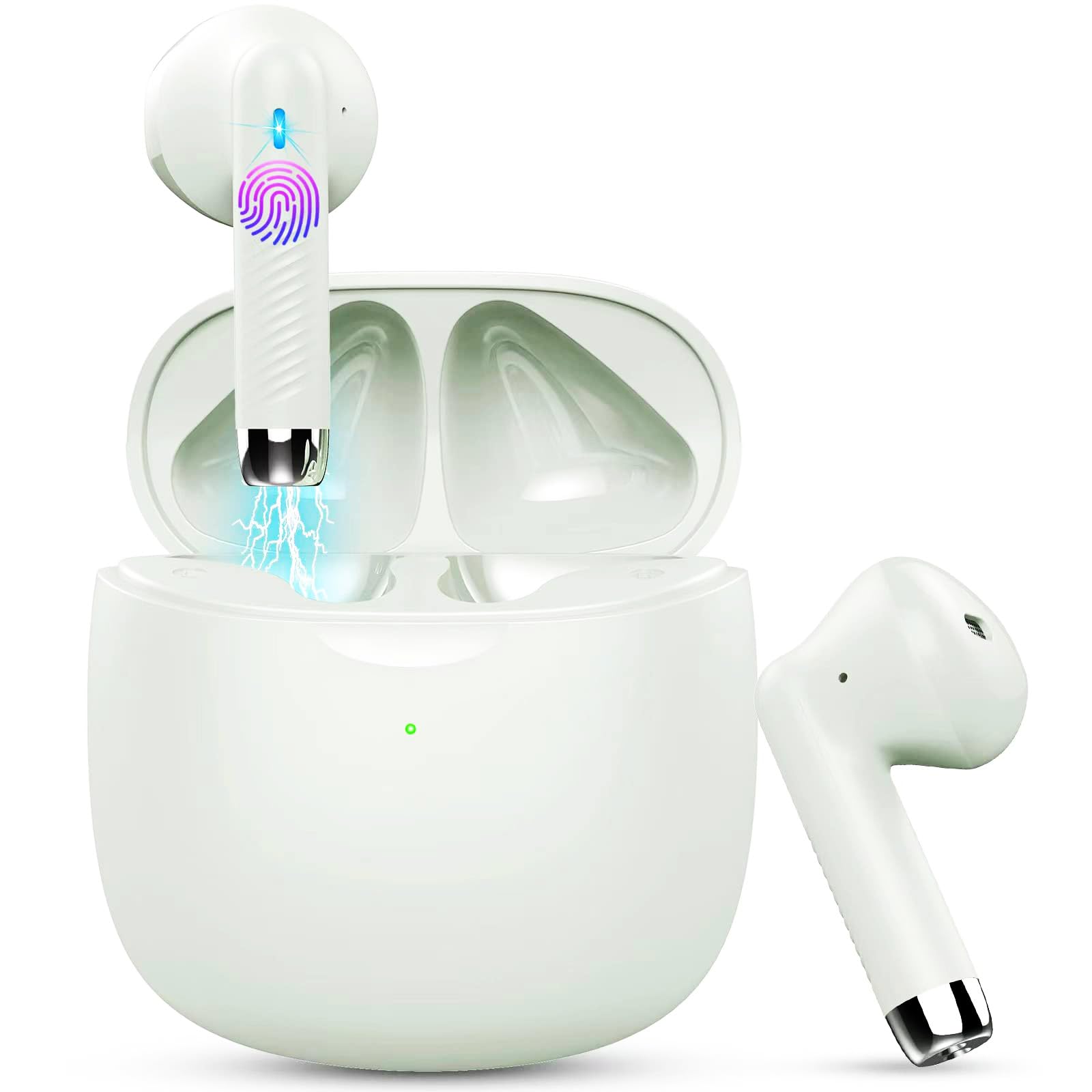 Auriculares Inalámbricos Jxrev Bluetooth 5.4 Stereo Bass Ip7 Green - Venta Internacional.
