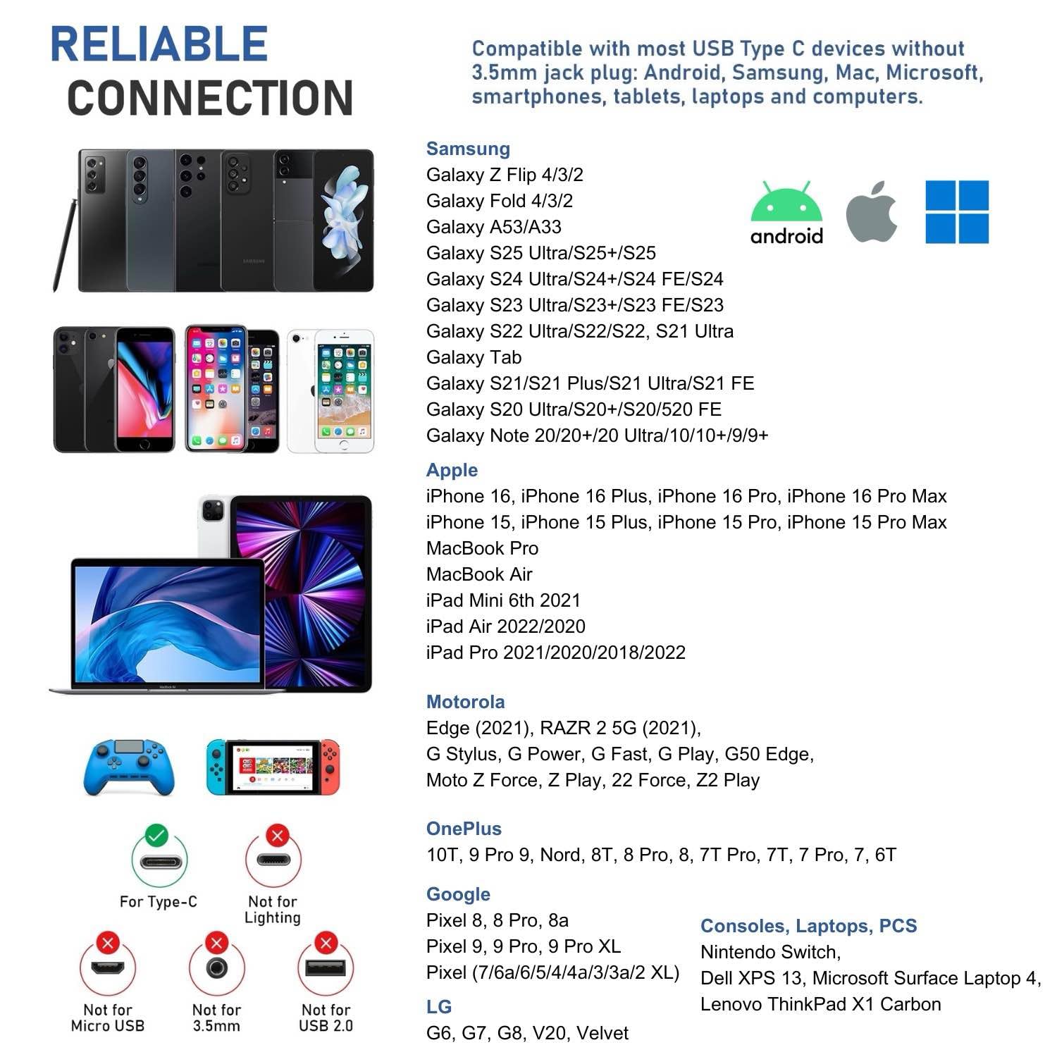 Foto 3 pulgar | Auriculares Usb-c Con Cable Ludos Ferox Para Iphone 16 15 Pro Max - Venta Internacional.