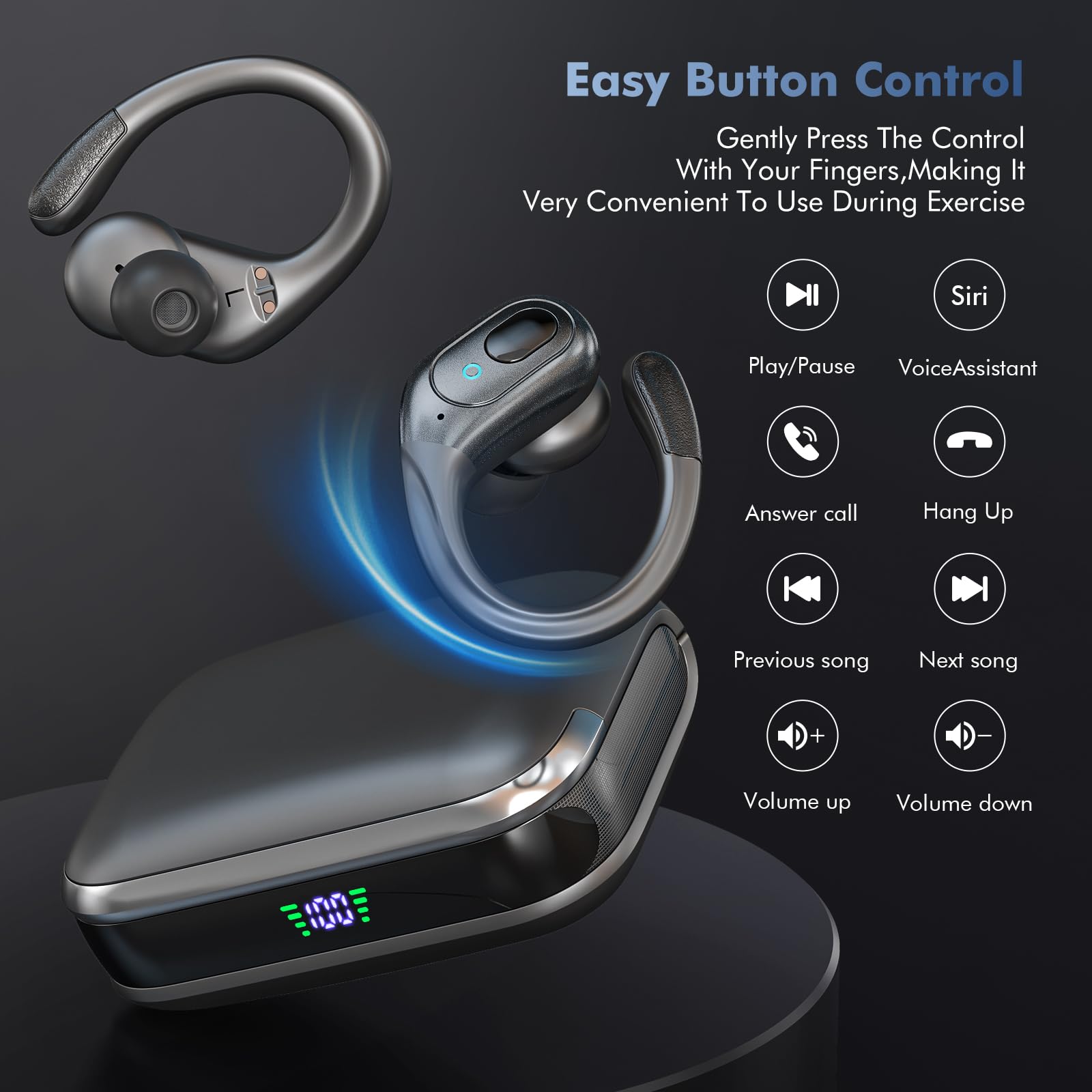 Foto 4 pulgar | Auriculares Inalámbricos Bluetooth Con 75 Horas De Reproducción Ipx7 - Venta Internacional.