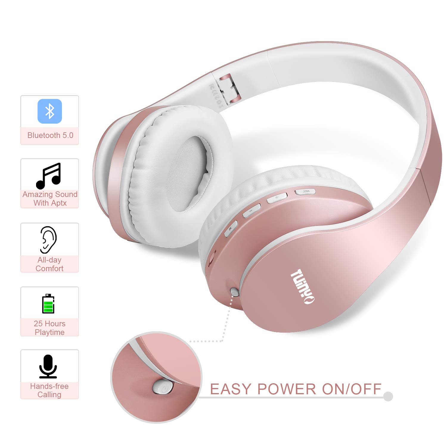Foto 6 pulgar | Los Auriculares Inalámbricos Tuinyo Se Sumergen En El Audio Por Encima De La Oreja - Venta Internacional.