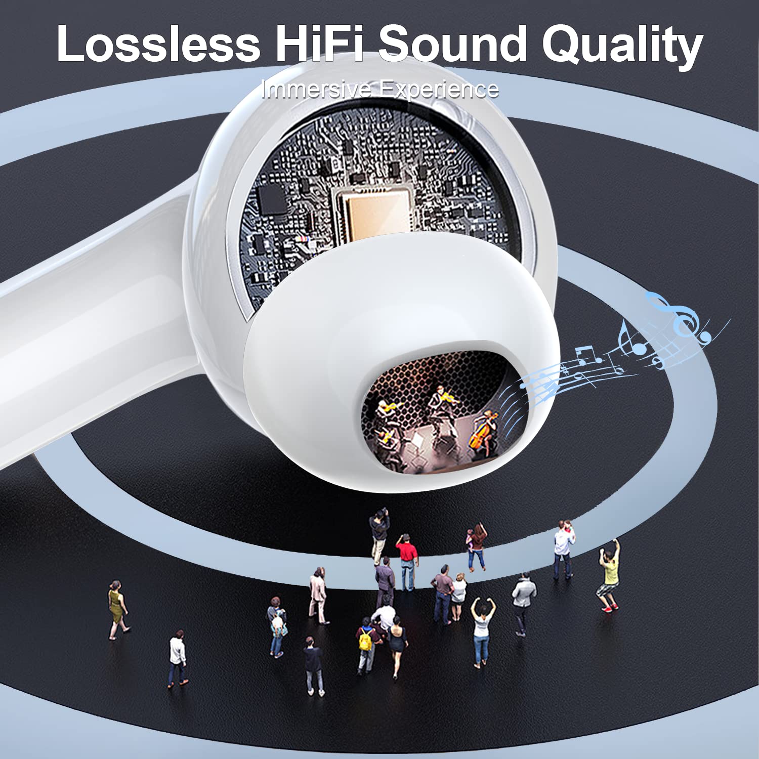 Foto 5 pulgar | Auriculares Inalámbricos Bluetooth Ziuty 2025, 50 Horas, Blancos - Venta Internacional.