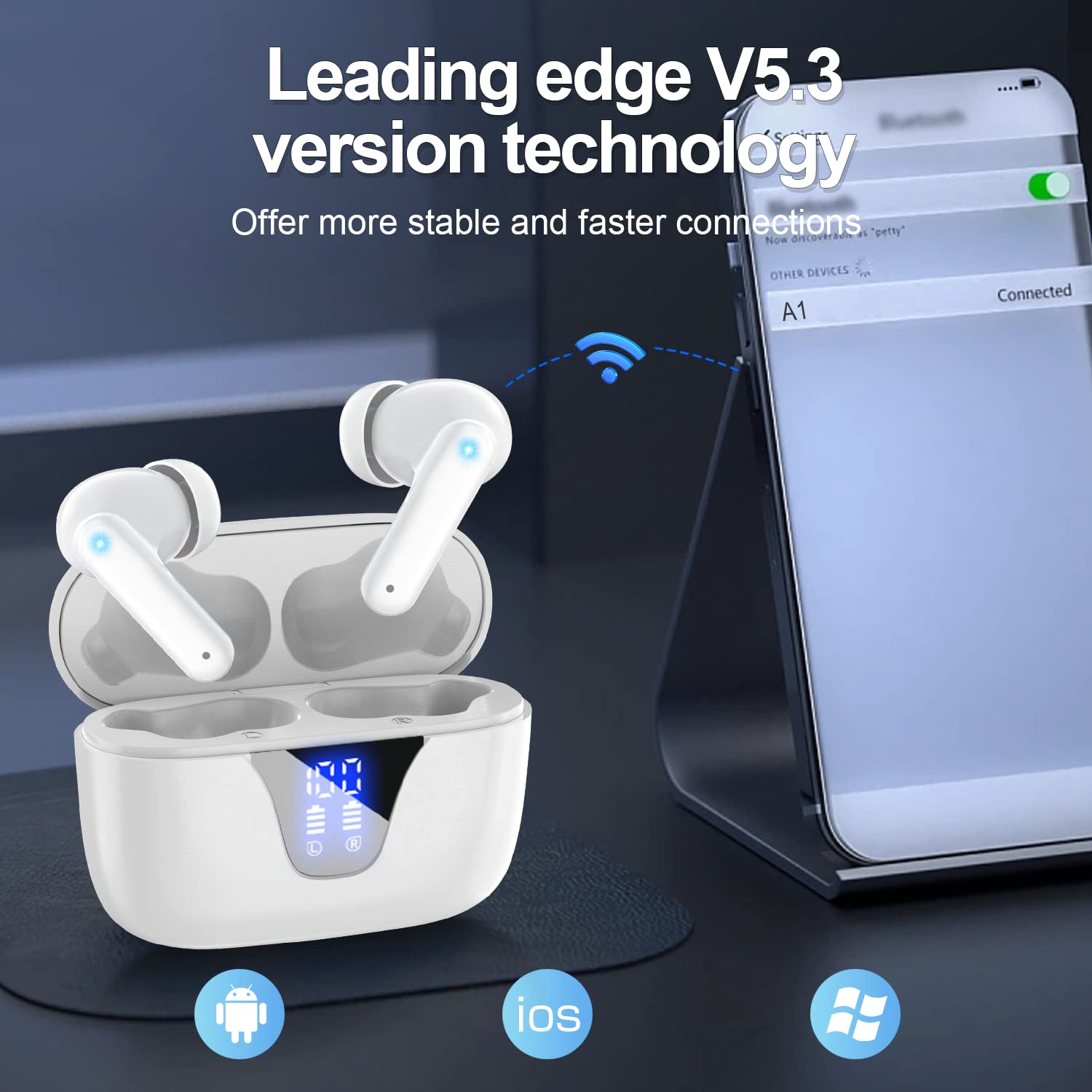 Foto 7 pulgar | Auriculares Inalámbricos Bluetooth Ziuty 2025, 50 Horas, Blancos - Venta Internacional.