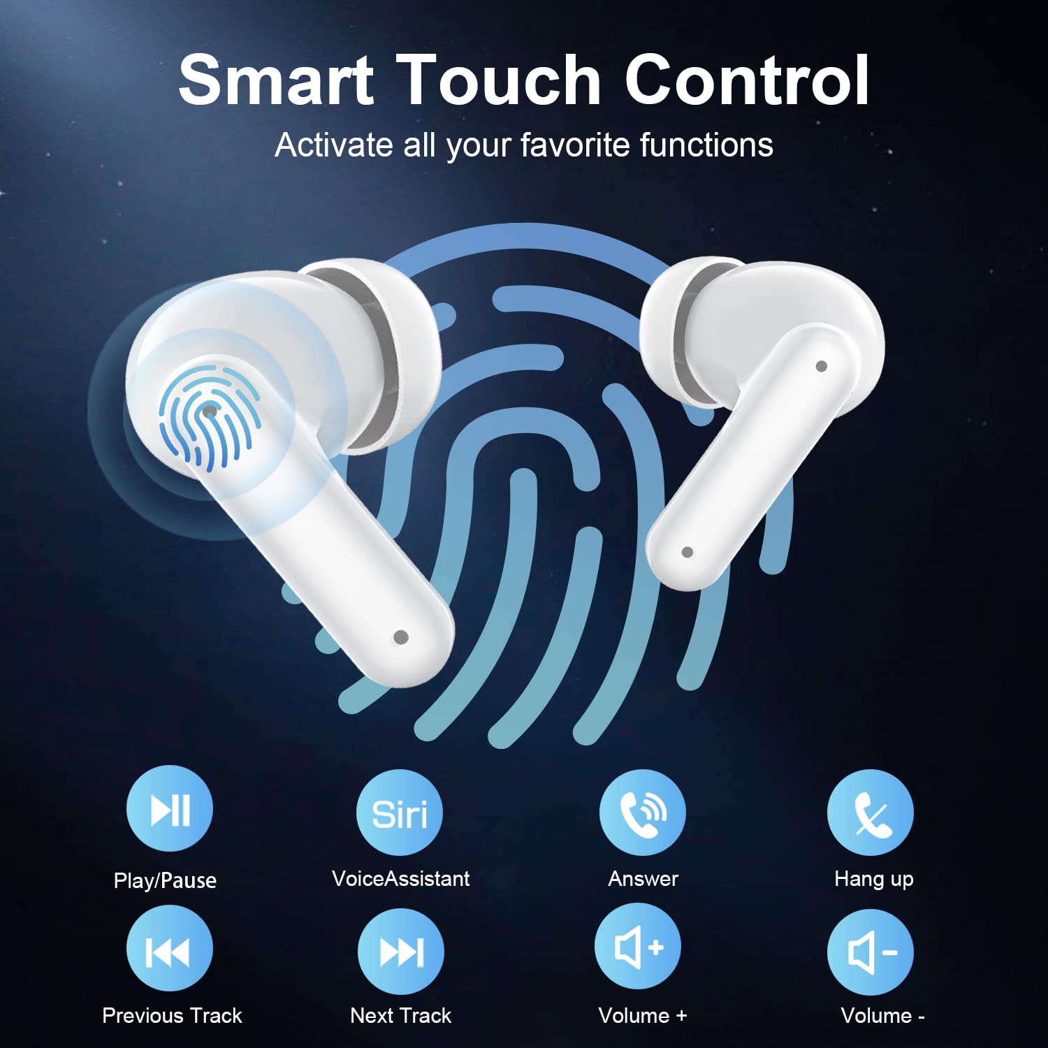 Foto 8 pulgar | Auriculares Inalámbricos Bluetooth Ziuty 2025, 50 Horas, Blancos - Venta Internacional.