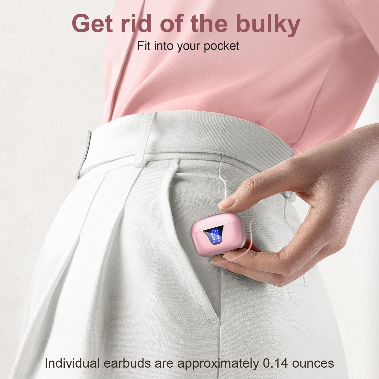 Foto 5 | Auriculares Inalámbricos Ziuty 2025 Bluetooth 5.3 50 Horas De Reproducción, Color Rosa - Venta Internacional.