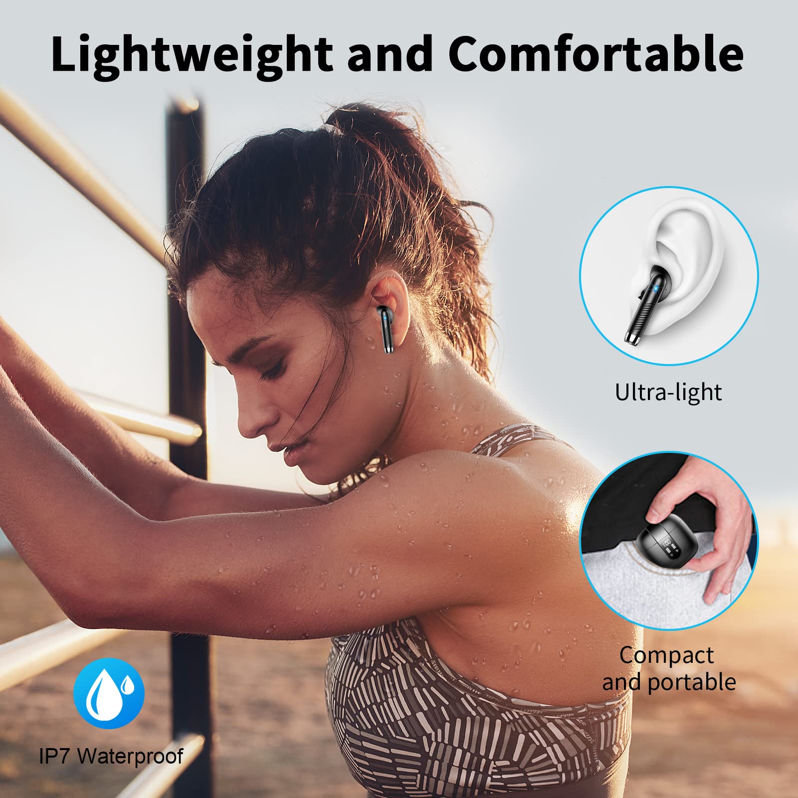 Foto 6 pulgar | Auriculares Inalámbricos Qxq Bluetooth 5.4 Stereo Bass Con Micrófono Enc Ip7 - Venta Internacional.