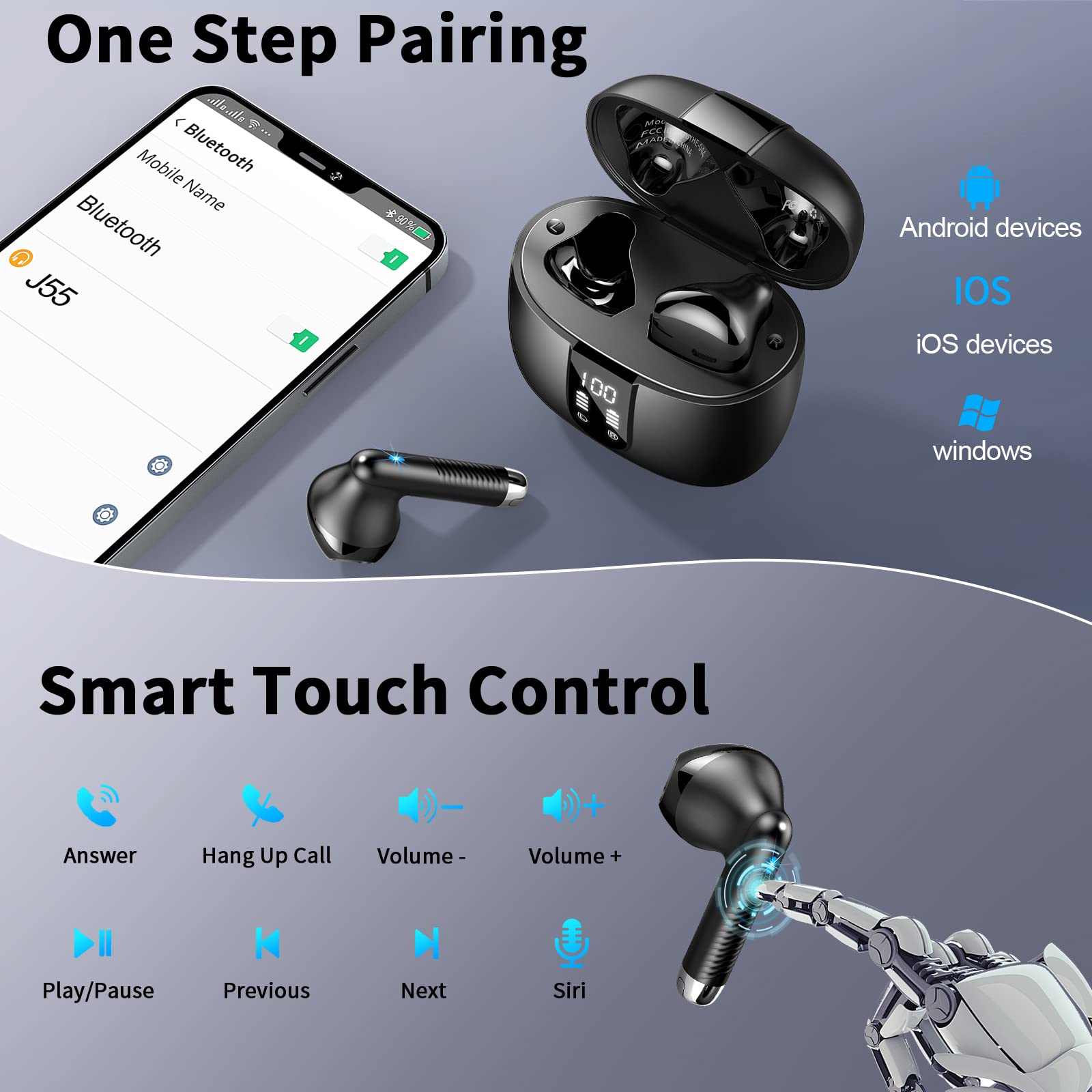 Foto 7 pulgar | Auriculares Inalámbricos Qxq Bluetooth 5.4 Stereo Bass Con Micrófono Enc Ip7 - Venta Internacional.