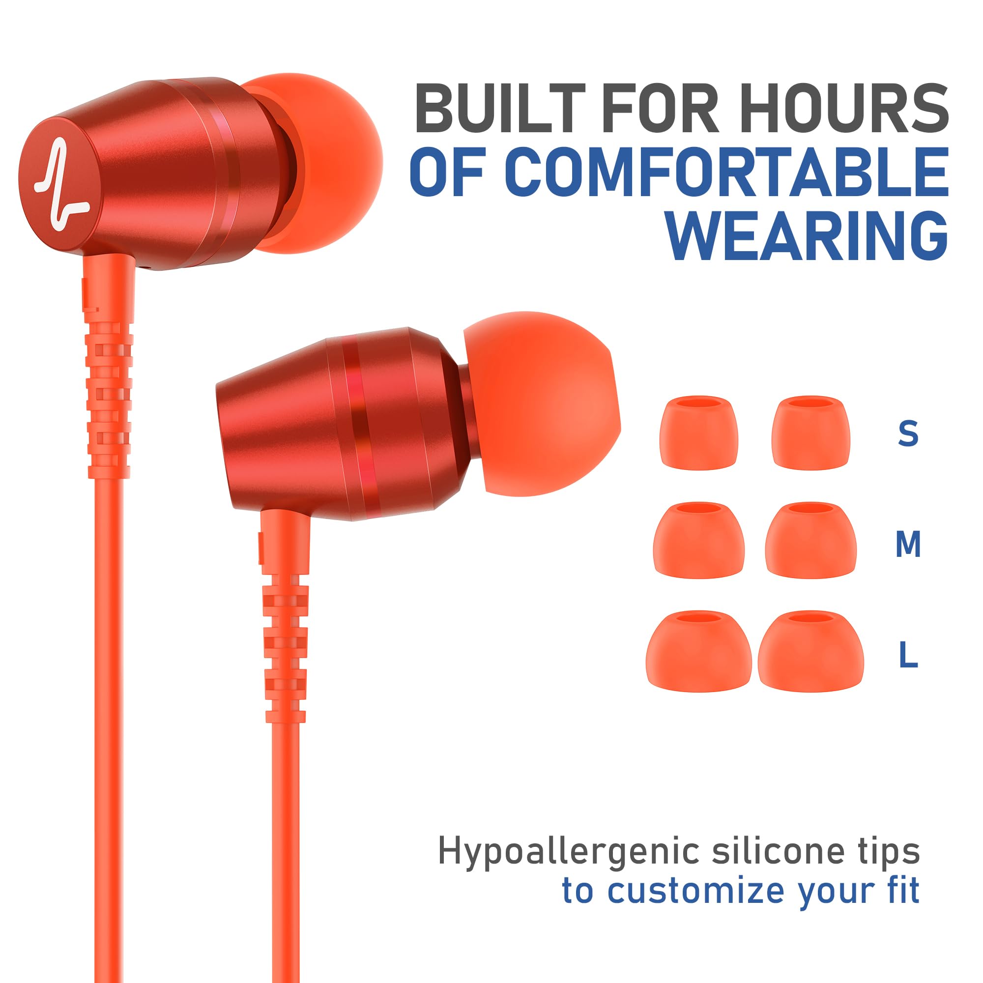 Foto 7 pulgar | Auriculares Con Cable Ludos Omnitone Con Micrófono Jack De 3,5 Mm Coral - Venta Internacional.