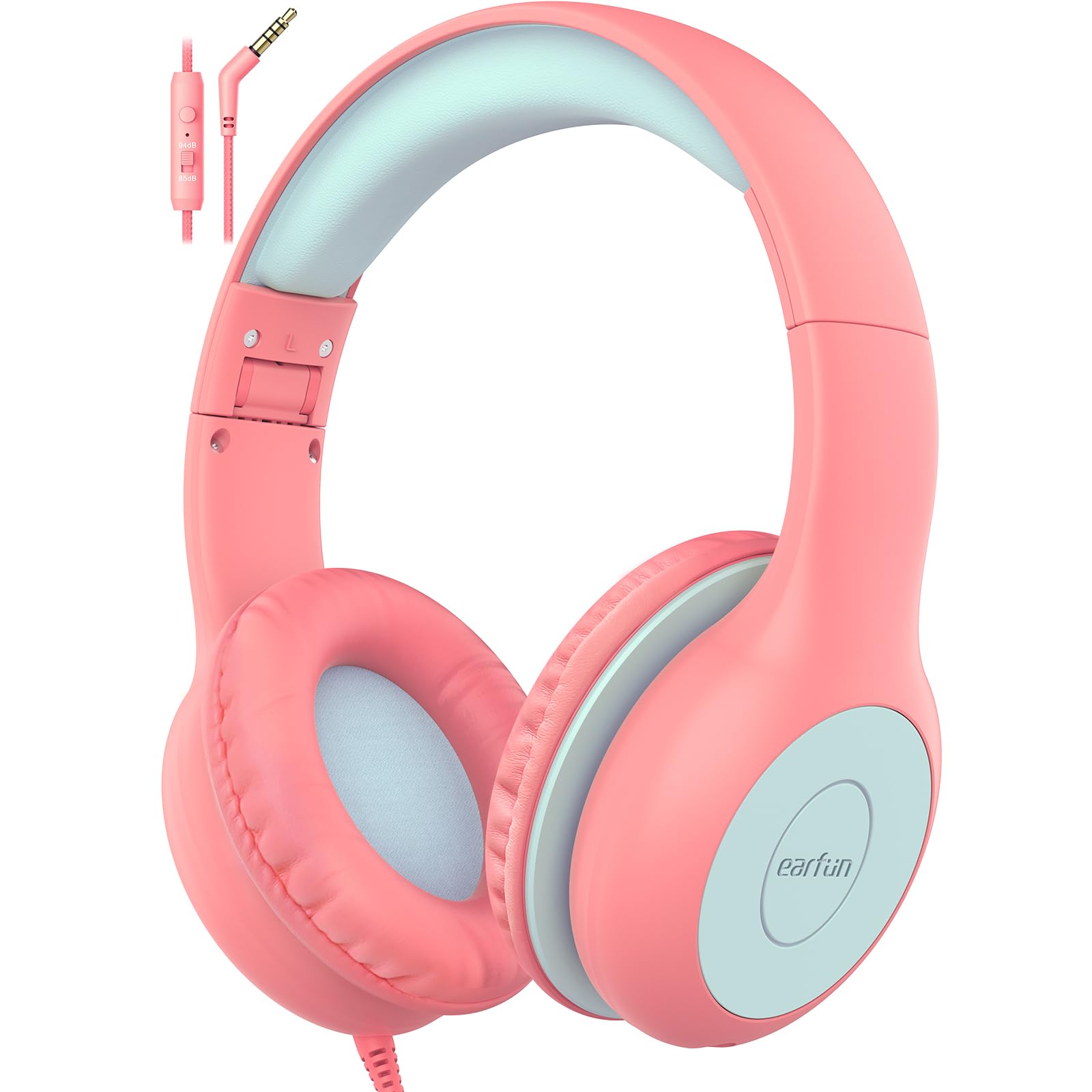 Foto 2 pulgar | Auriculares Earfun Kids Con Cable Y Micrófono 85/94db Rosa - Venta Internacional.