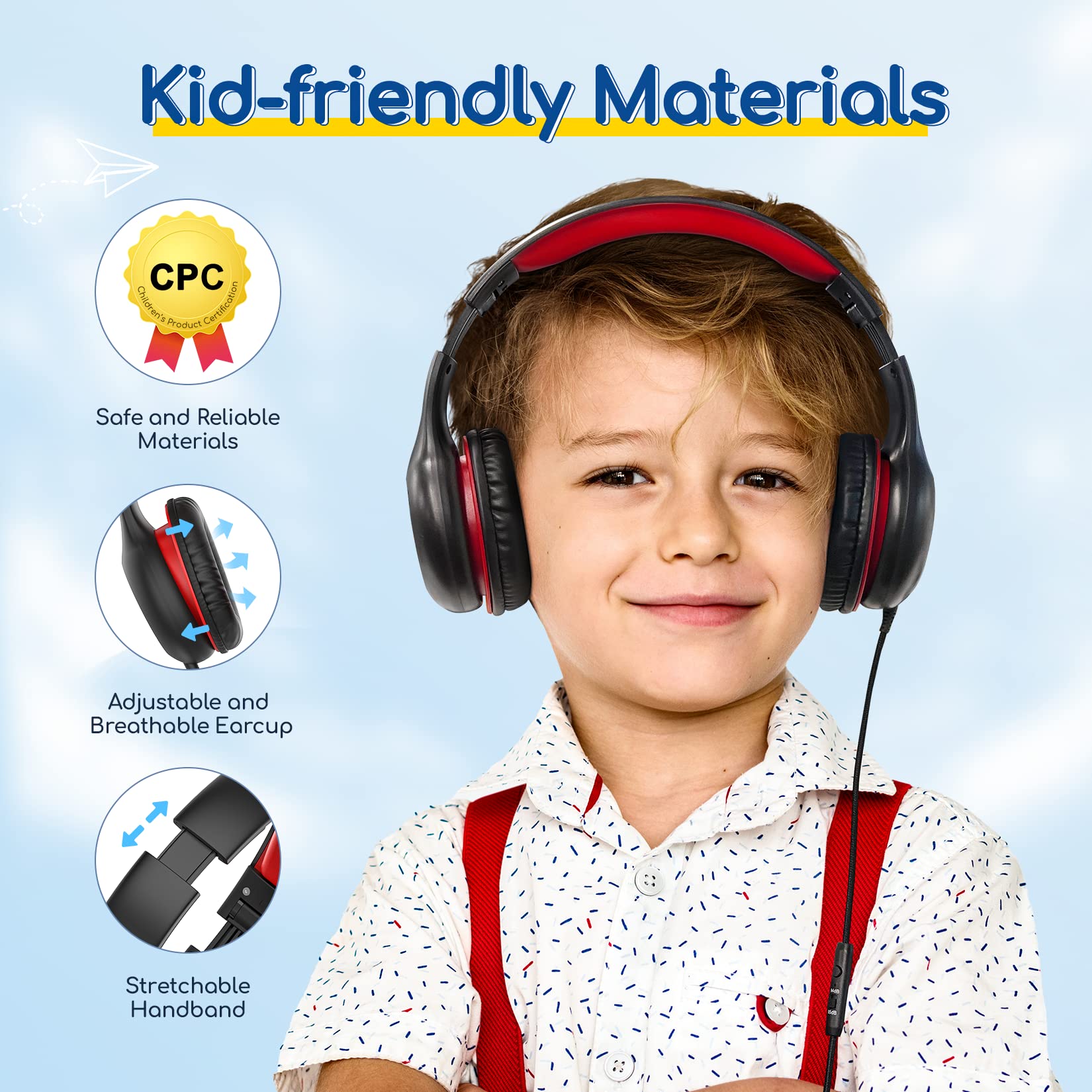Foto 5 pulgar | Auriculares Earfun Kids Con Cable Y Micrófono Con Límite De Volumen De 85/94 Db - Venta Internacional.