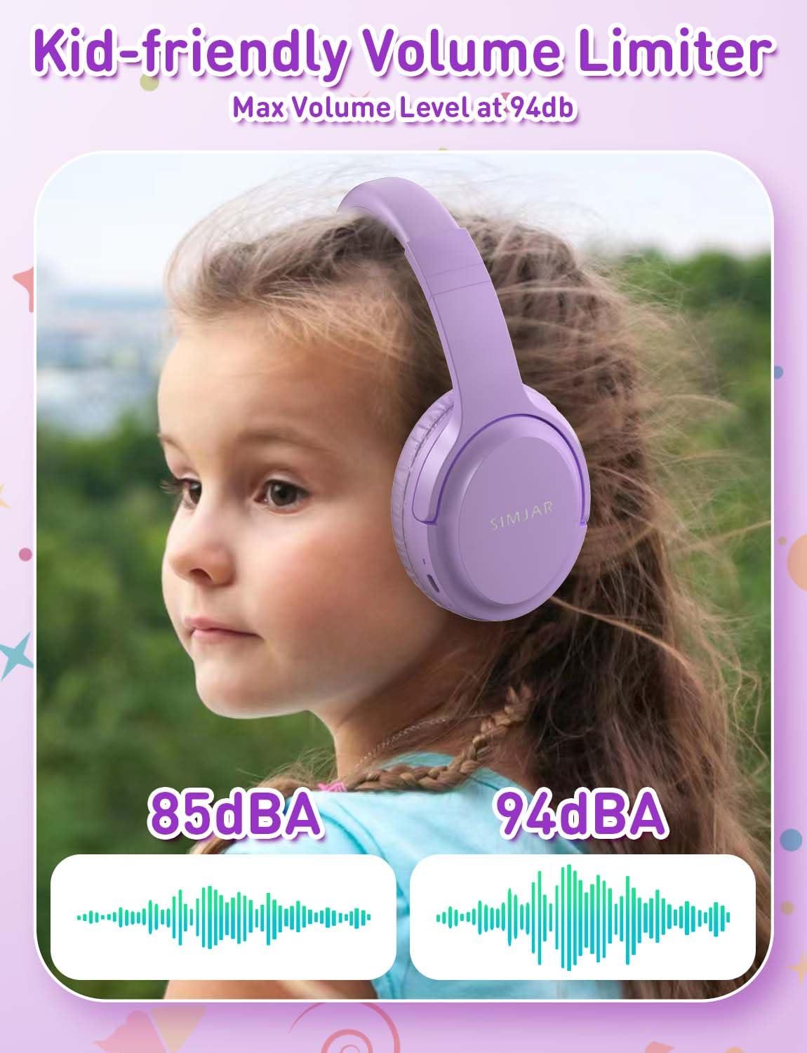 Foto 3 pulgar | Auriculares Inalámbricos Simjar Kids Bluetooth Con Micrófono 50h - Venta Internacional.