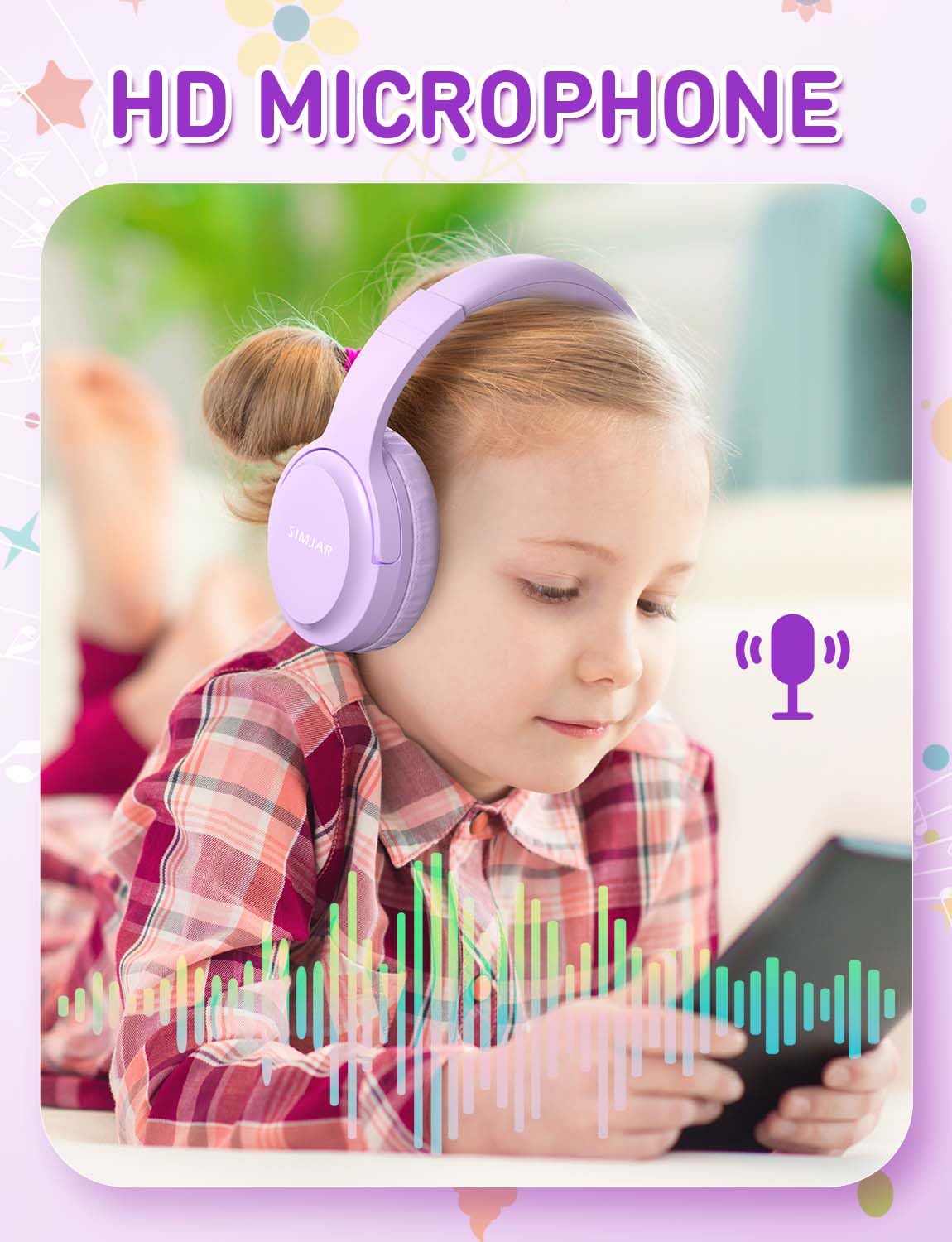 Foto 7 pulgar | Auriculares Inalámbricos Simjar Kids Bluetooth Con Micrófono 50h - Venta Internacional.