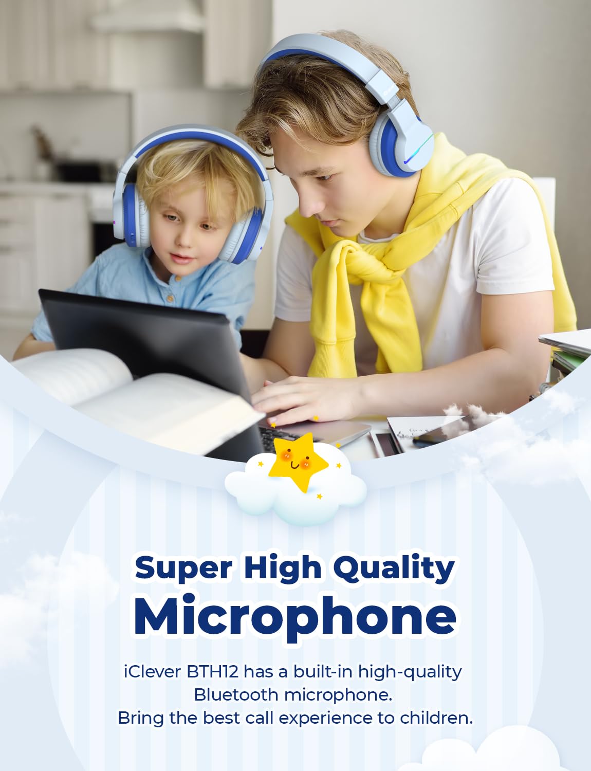 Foto 8 pulgar | Auriculares Bluetooth Iclever Bth12 Para Niños Con Led, 85 Horas De Reproducción - Venta Internacional.