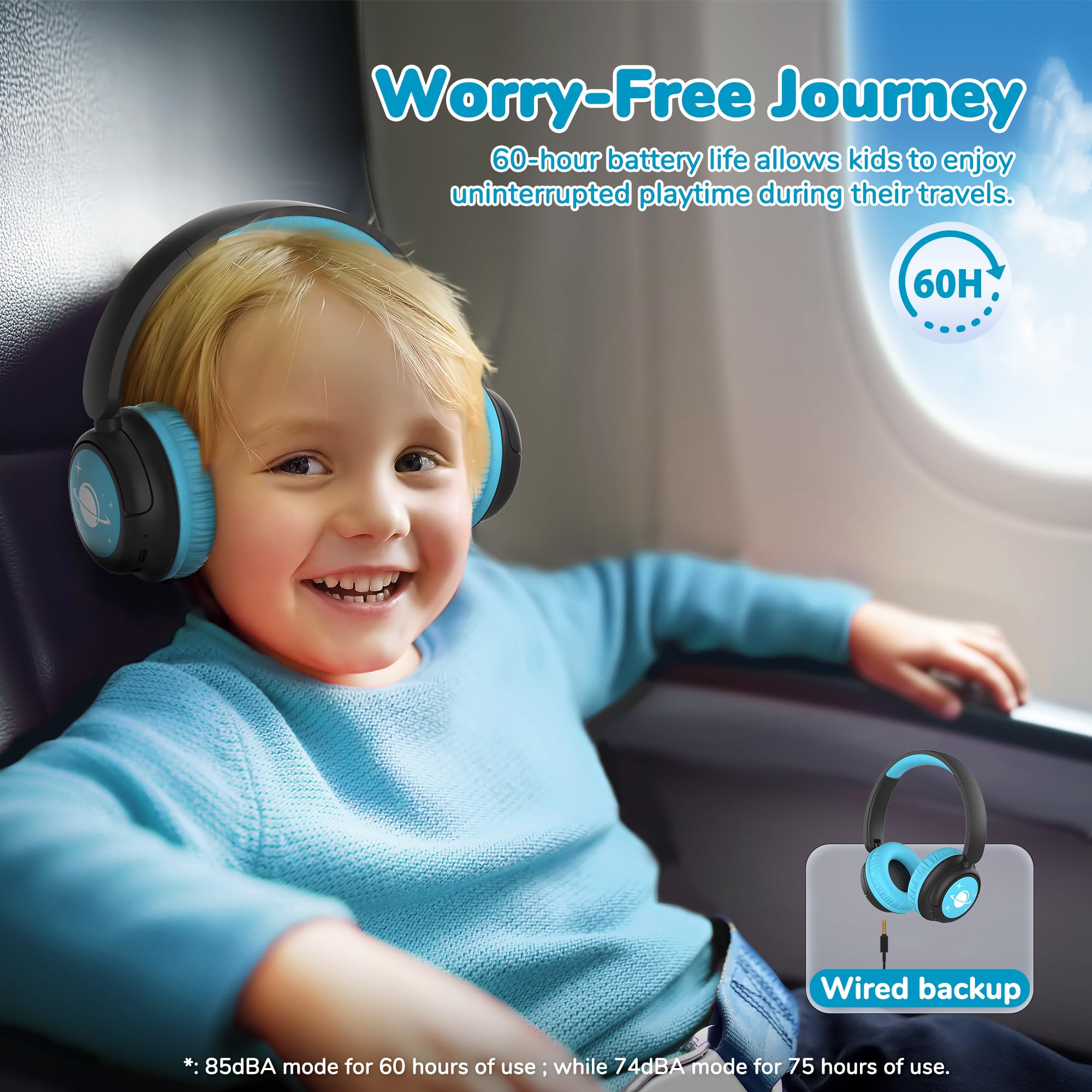 Foto 4 pulgar | Auriculares Bluetooth Iclever Bth22 Para Niños, 60 Horas De Reproducción, Color Negro - Venta Internacional.