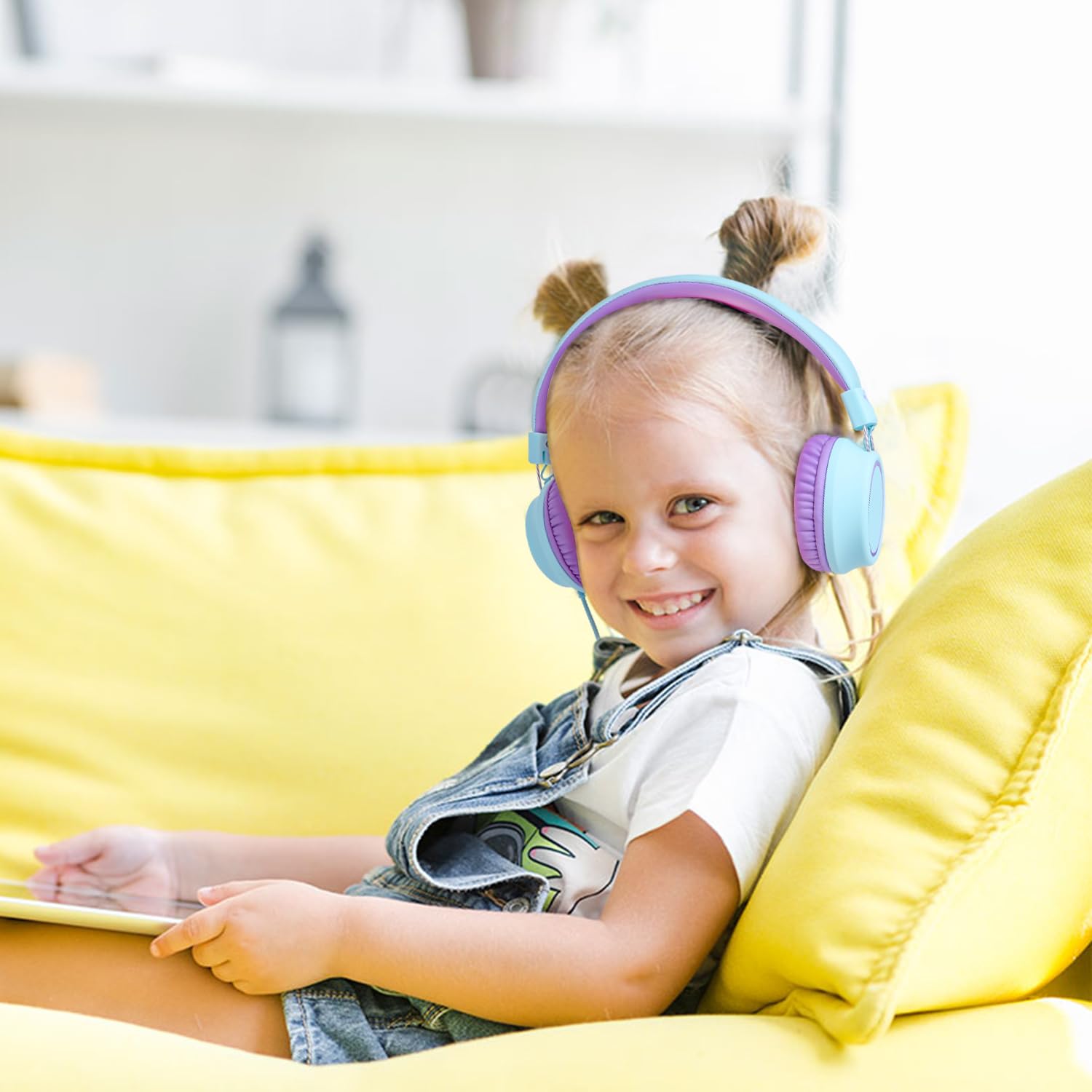 Foto 2 | Auriculares Olyre Kids Con Cable Y Micrófono Para Viajes Escolares - Venta Internacional.