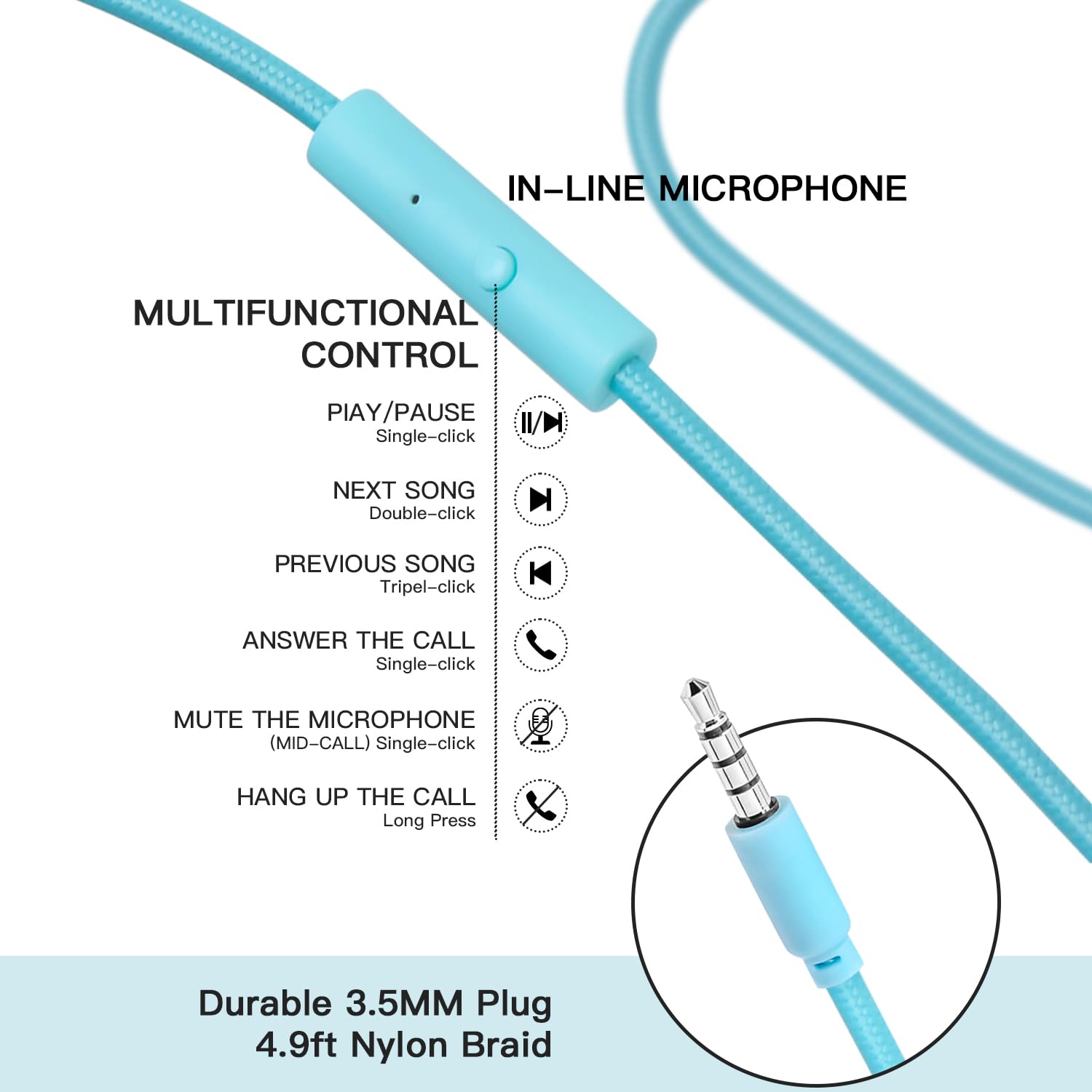 Foto 4 pulgar | Auriculares Olyre Kids Con Cable Y Micrófono Para Viajes Escolares - Venta Internacional.