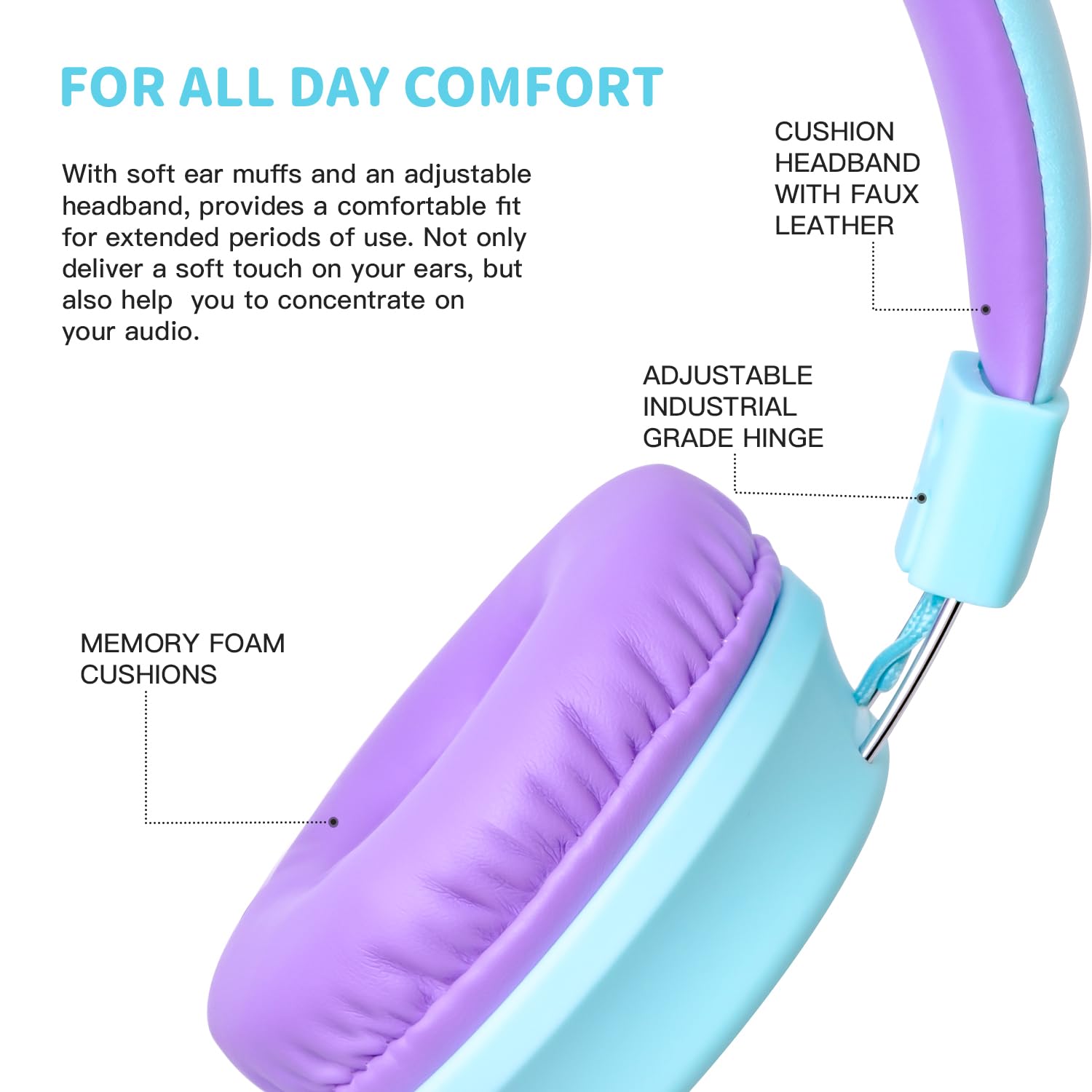 Foto 5 | Auriculares Olyre Kids Con Cable Y Micrófono Para Viajes Escolares - Venta Internacional.