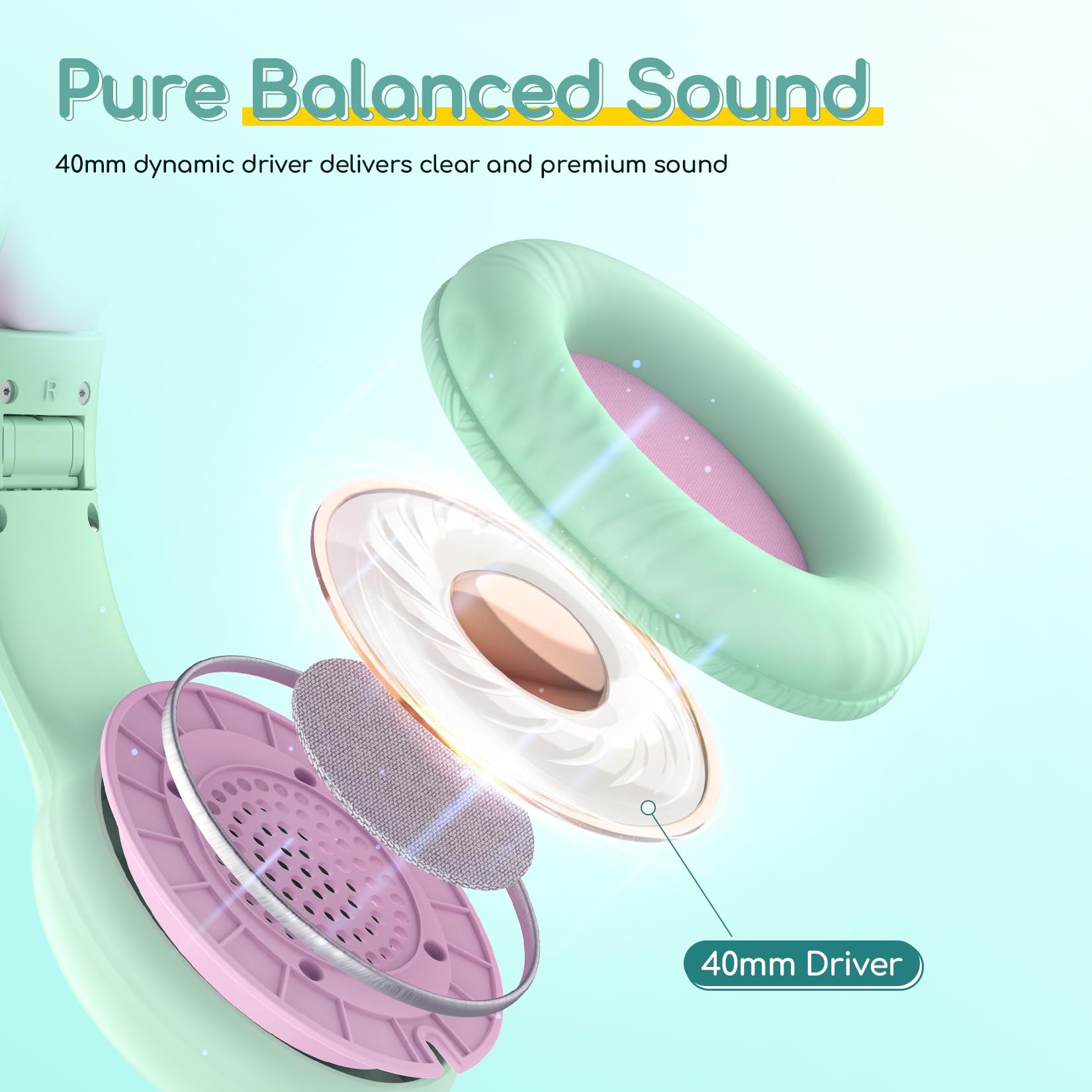 Foto 7 pulgar | Auriculares Earfun Kids Con Cable Y Micrófono Con Límite De Volumen De 85/94 Db - Venta Internacional.