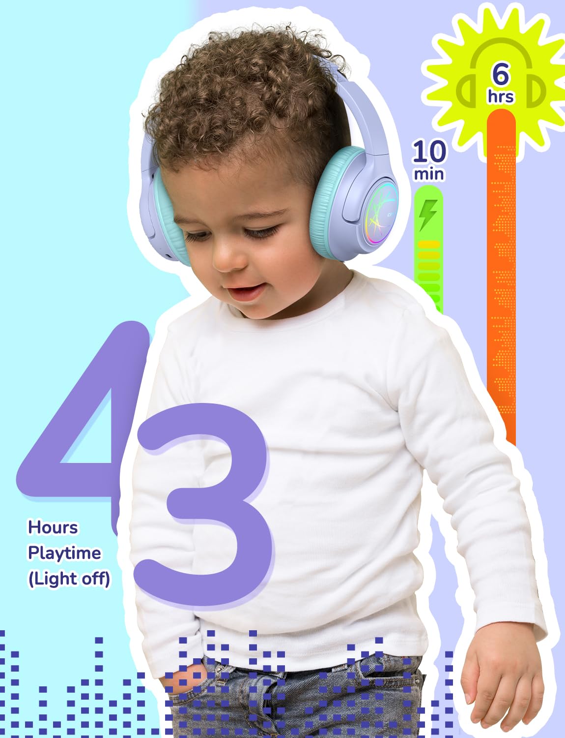 Foto 5 pulgar | Auriculares Bluetooth Iclever Bth18 Safe Con Volumen 74/85/94 Dba - Venta Internacional.