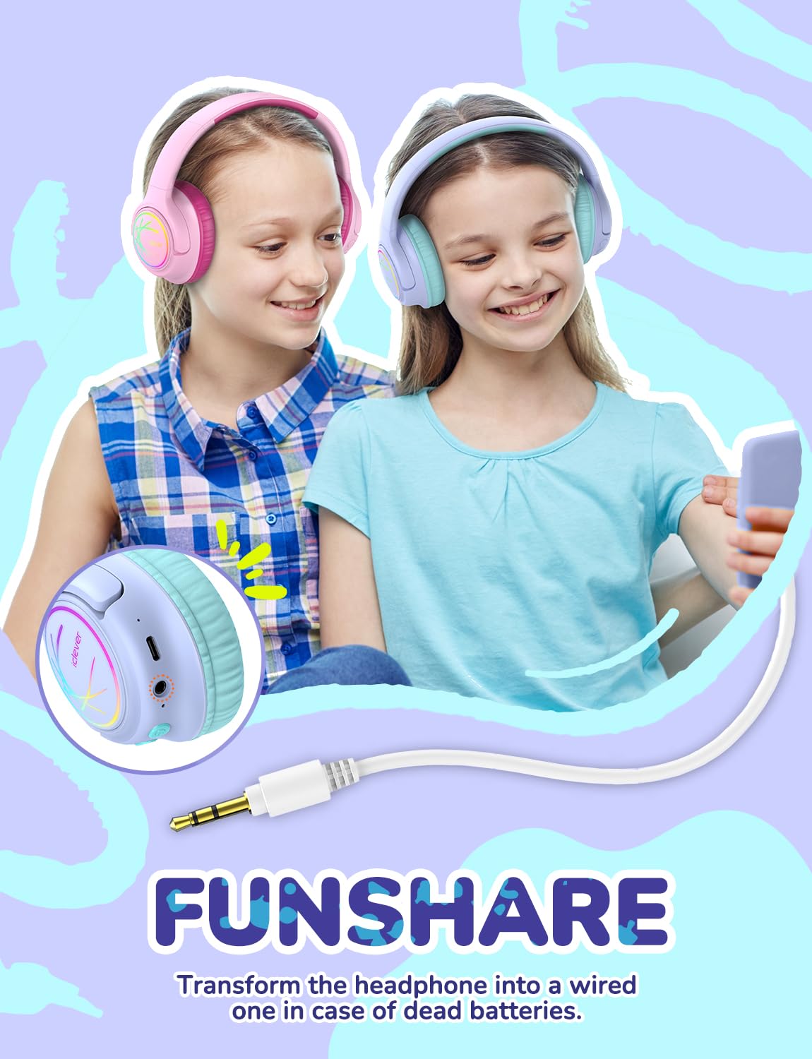 Foto 8 pulgar | Auriculares Bluetooth Iclever Bth18 Safe Con Volumen 74/85/94 Dba - Venta Internacional.