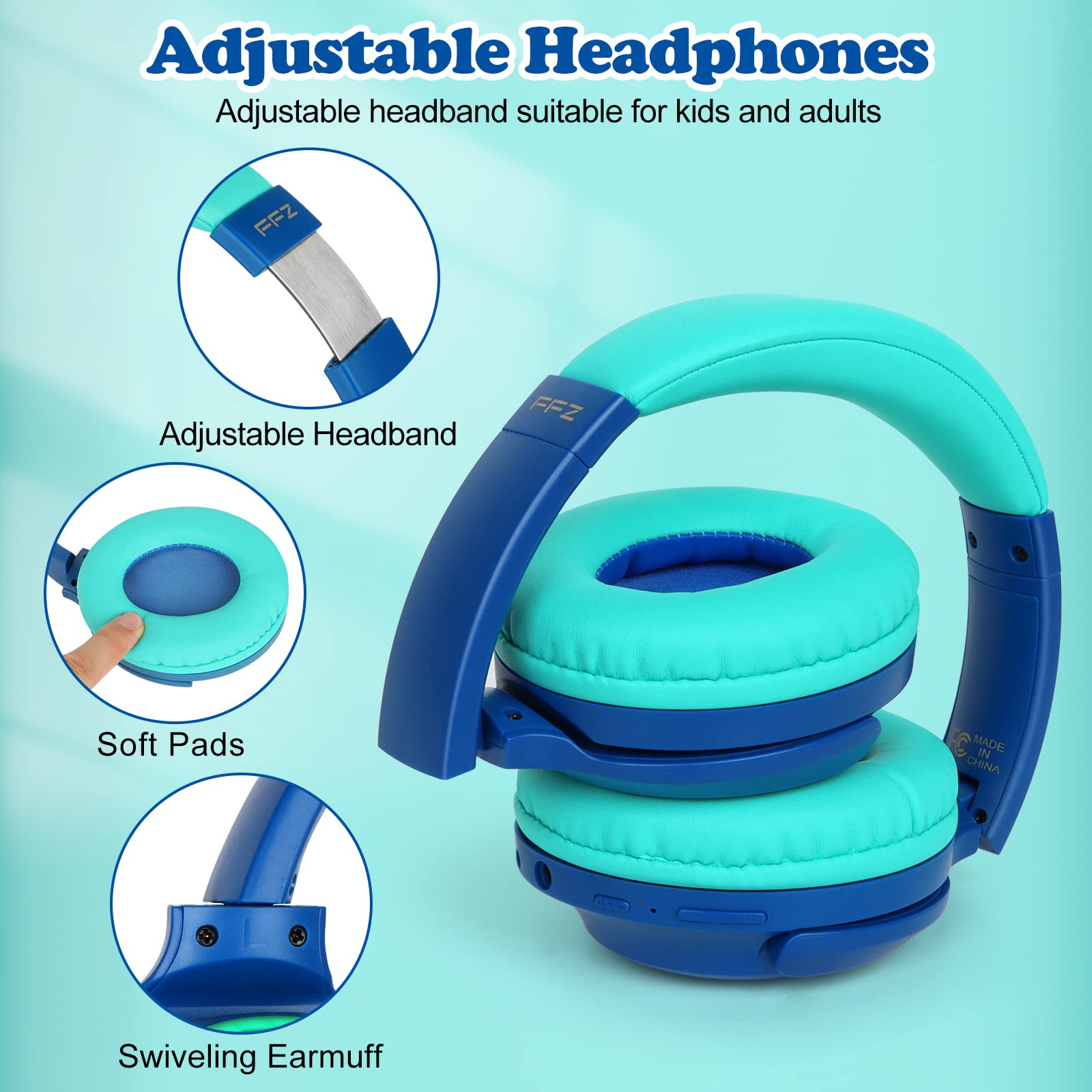 Foto 5 pulgar | Auriculares Inalámbricos Para Niños Ffz Bluetooth 5.3 Con Límite De Volumen - Venta Internacional.