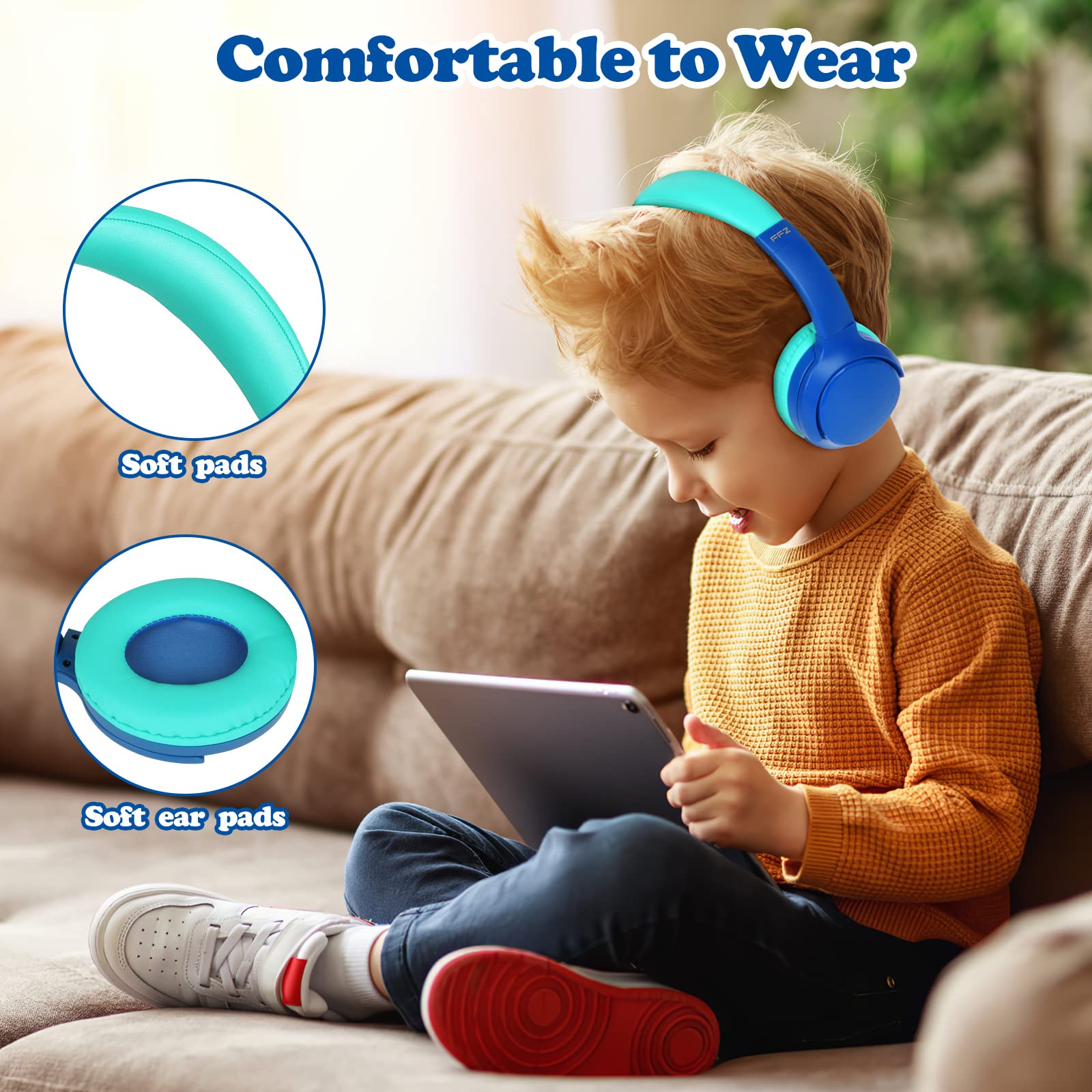 Foto 6 pulgar | Auriculares Inalámbricos Para Niños Ffz Bluetooth 5.3 Con Límite De Volumen - Venta Internacional.