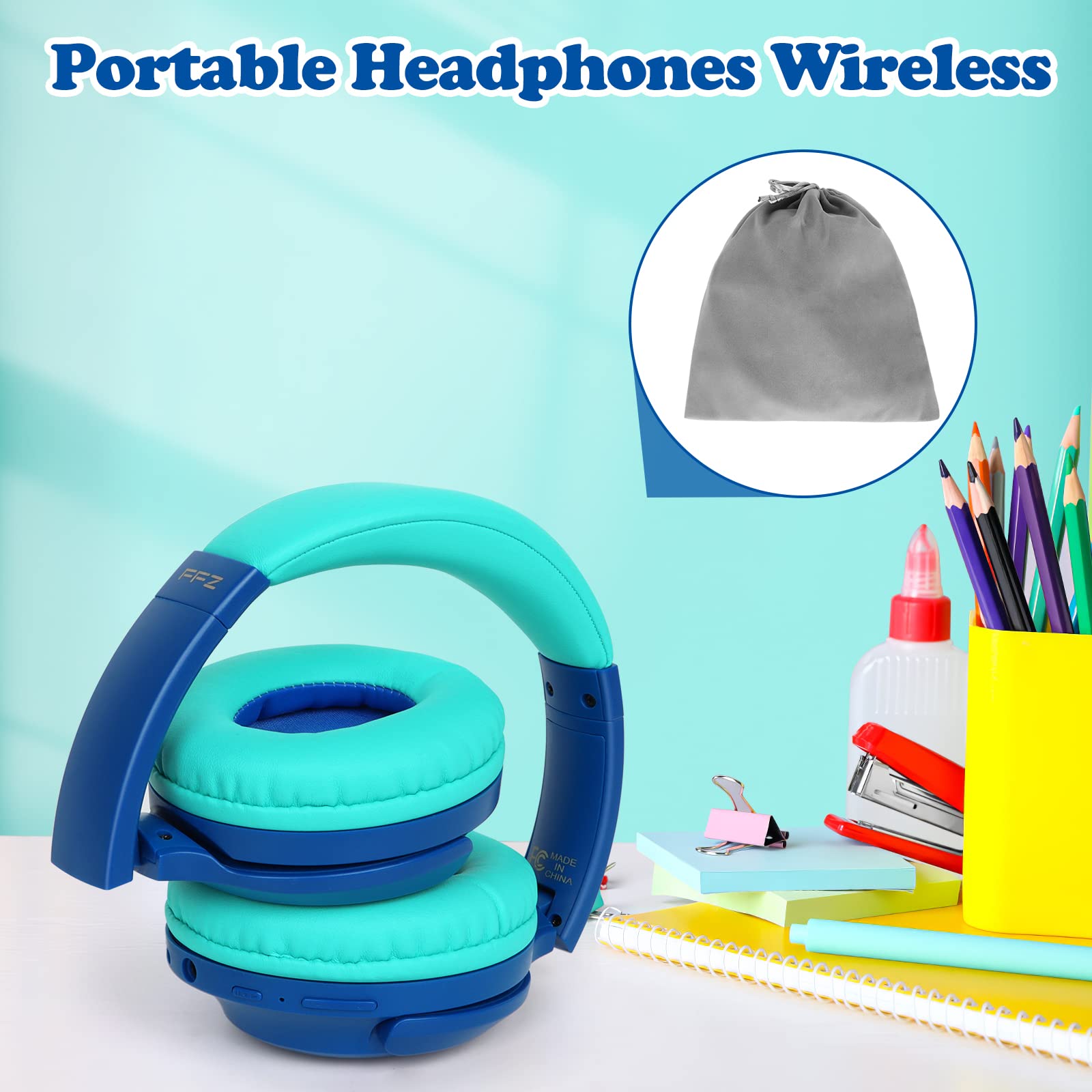 Foto 7 pulgar | Auriculares Inalámbricos Para Niños Ffz Bluetooth 5.3 Con Límite De Volumen - Venta Internacional.