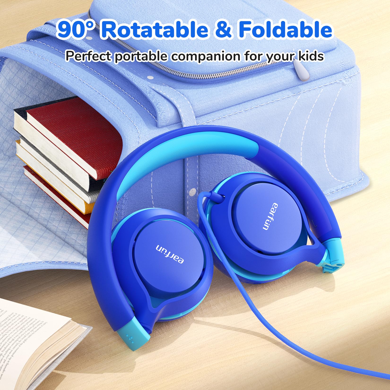 Foto 7 pulgar | Auriculares Earfun S1 Para Niños, Plegables, Con Cable, Límite De Volumen De 85 Db - Venta Internacional.