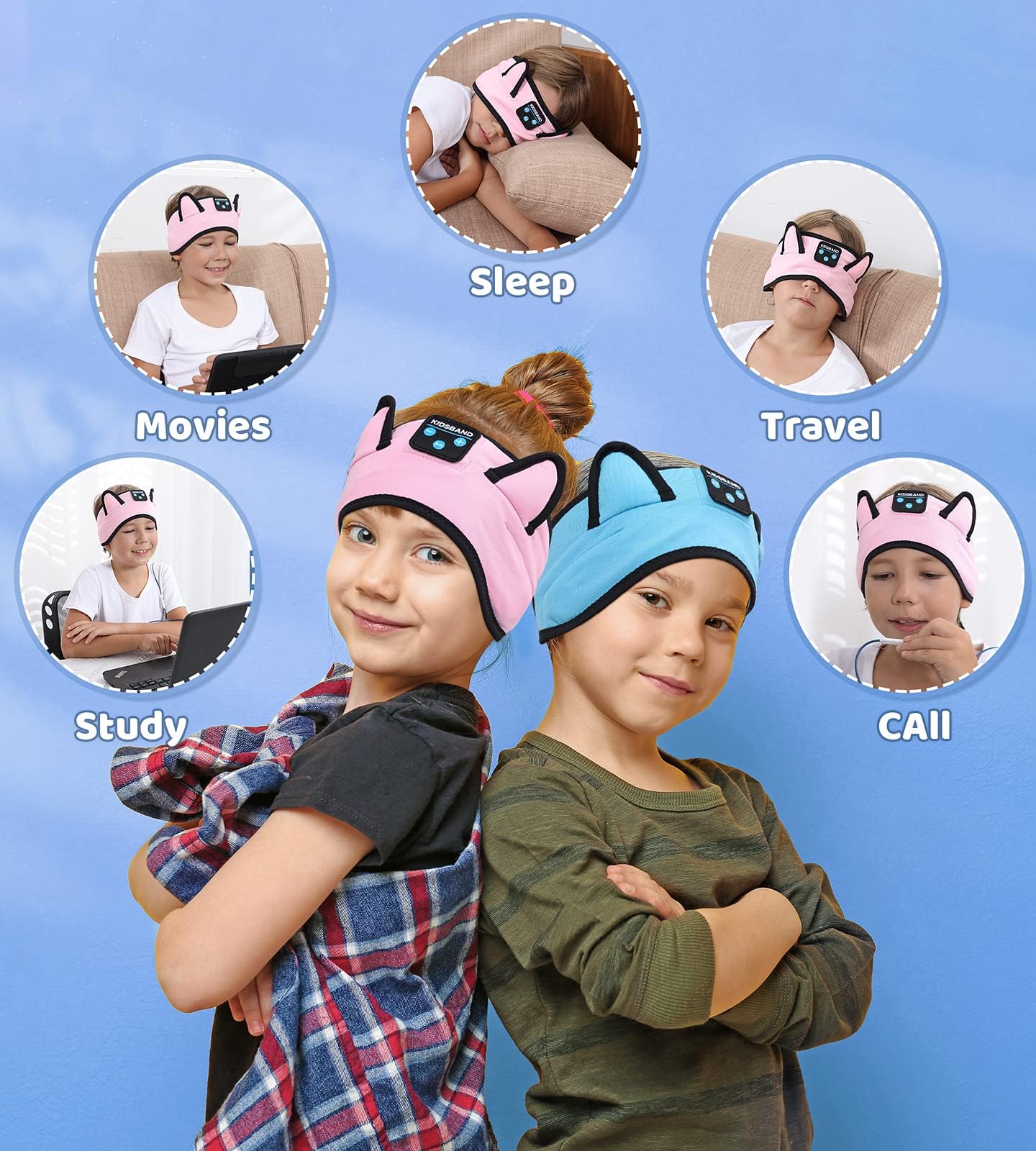 Foto 5 pulgar | Auriculares Kidsband Kids Cozy Bluetooth Con Conector De 3,5 Mm Con Cable - Venta Internacional.