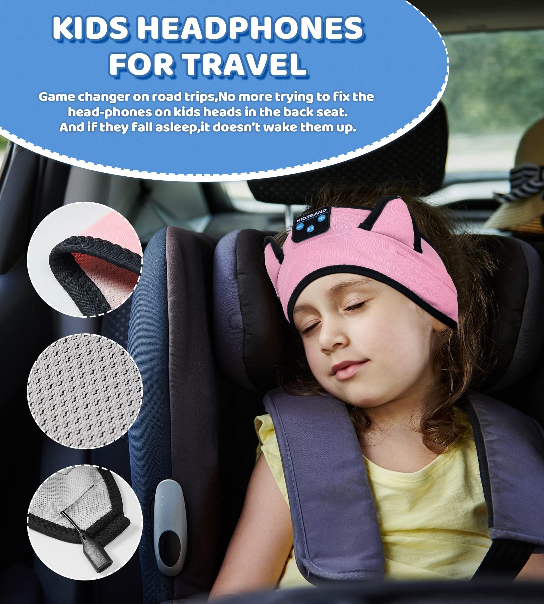 Foto 8 pulgar | Auriculares Kidsband Kids Cozy Bluetooth Con Conector De 3,5 Mm Con Cable - Venta Internacional.