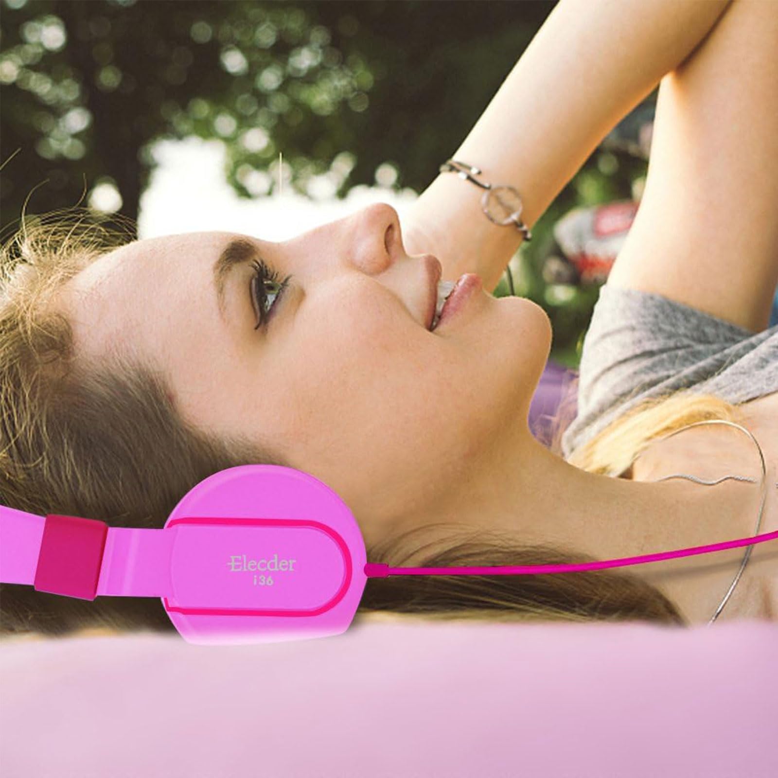Foto 3 pulgar | Auriculares Elecder I36 Para Niños, Plegables, Para Usar En La Oreja, Color Rosa Y Rosa - Venta Internacional.