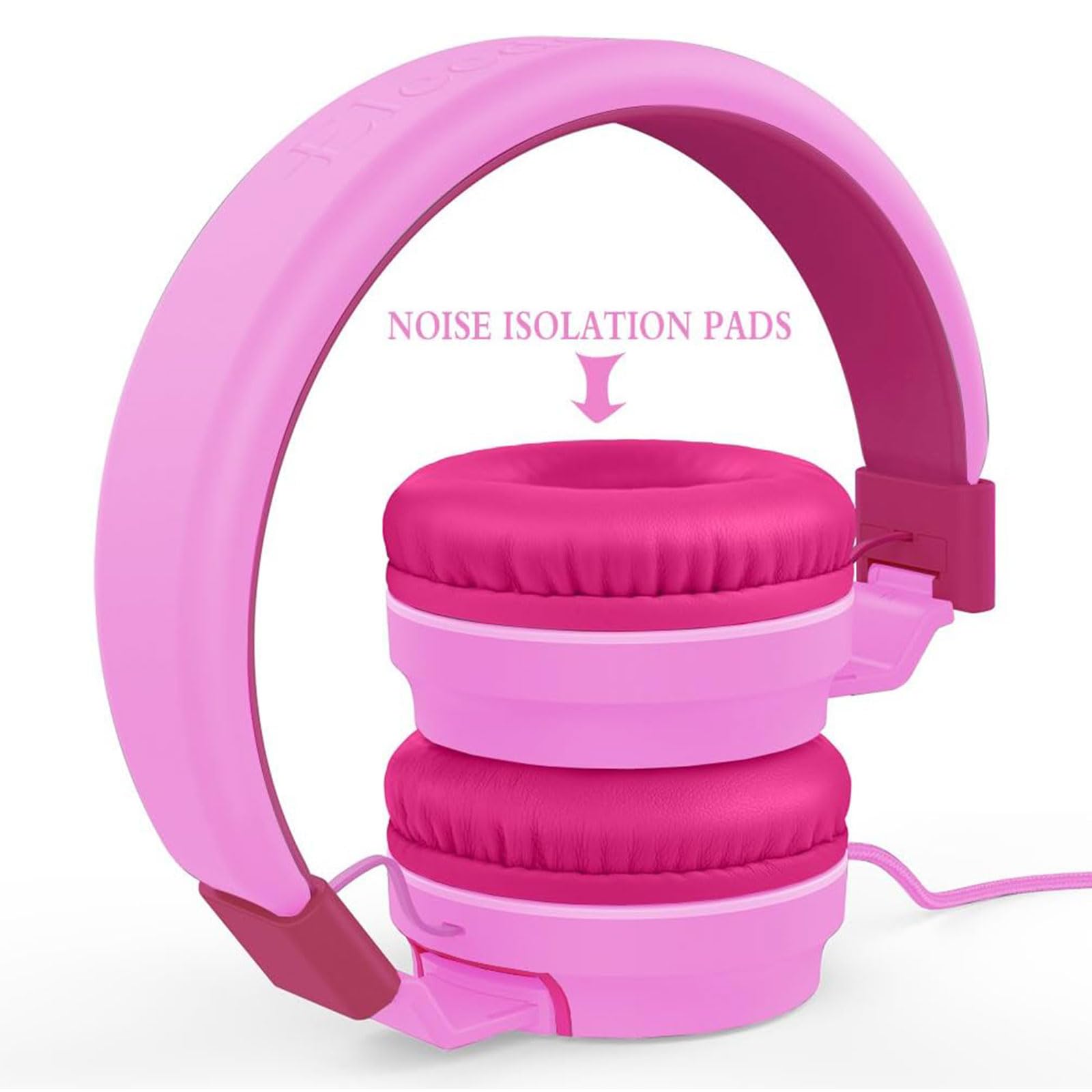 Foto 6 pulgar | Auriculares Elecder I36 Para Niños, Plegables, Para Usar En La Oreja, Color Rosa Y Rosa - Venta Internacional.