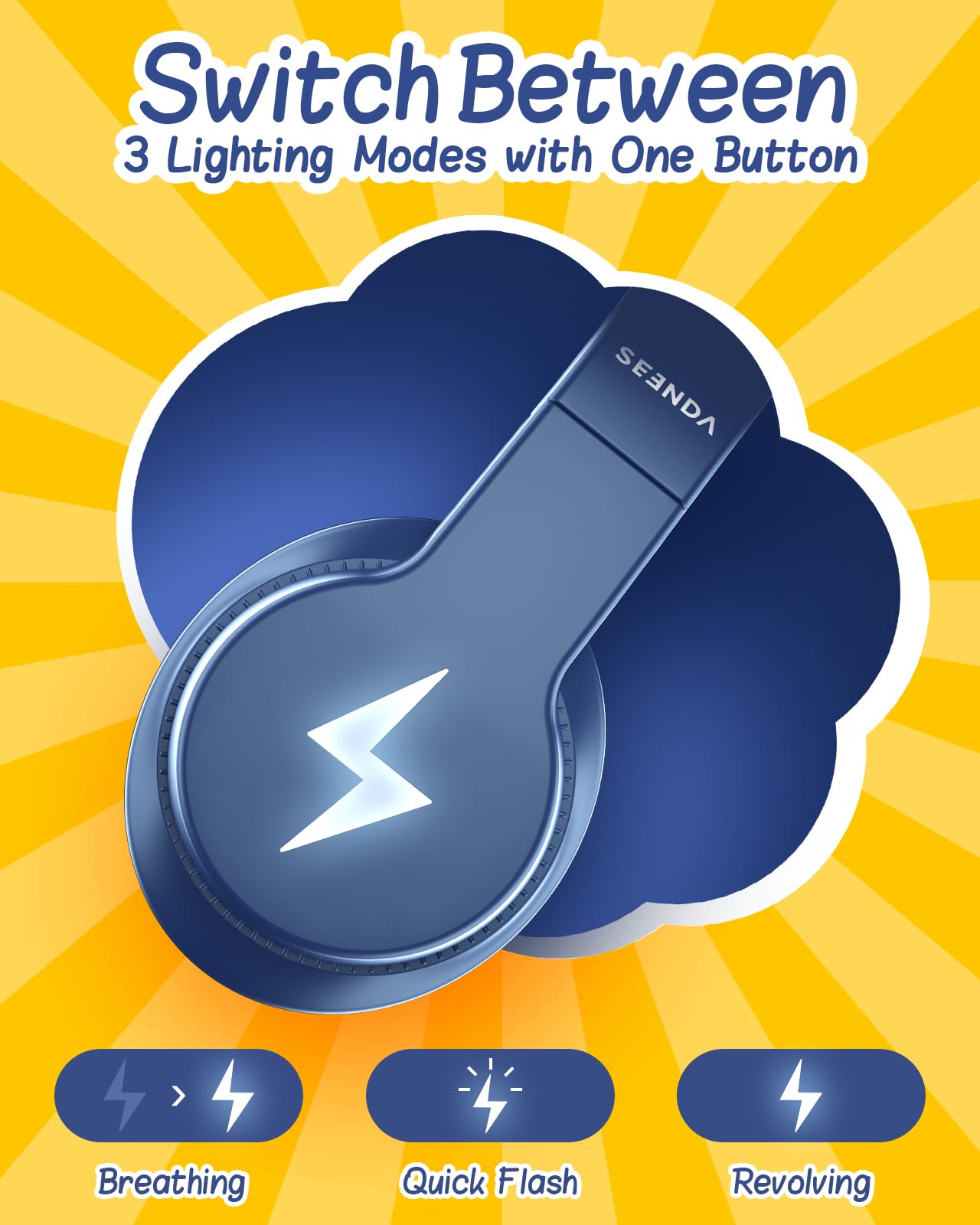 Foto 5 pulgar | Auriculares Bluetooth Seenda Kids 45h Playtime Azul Oscuro - Venta Internacional.