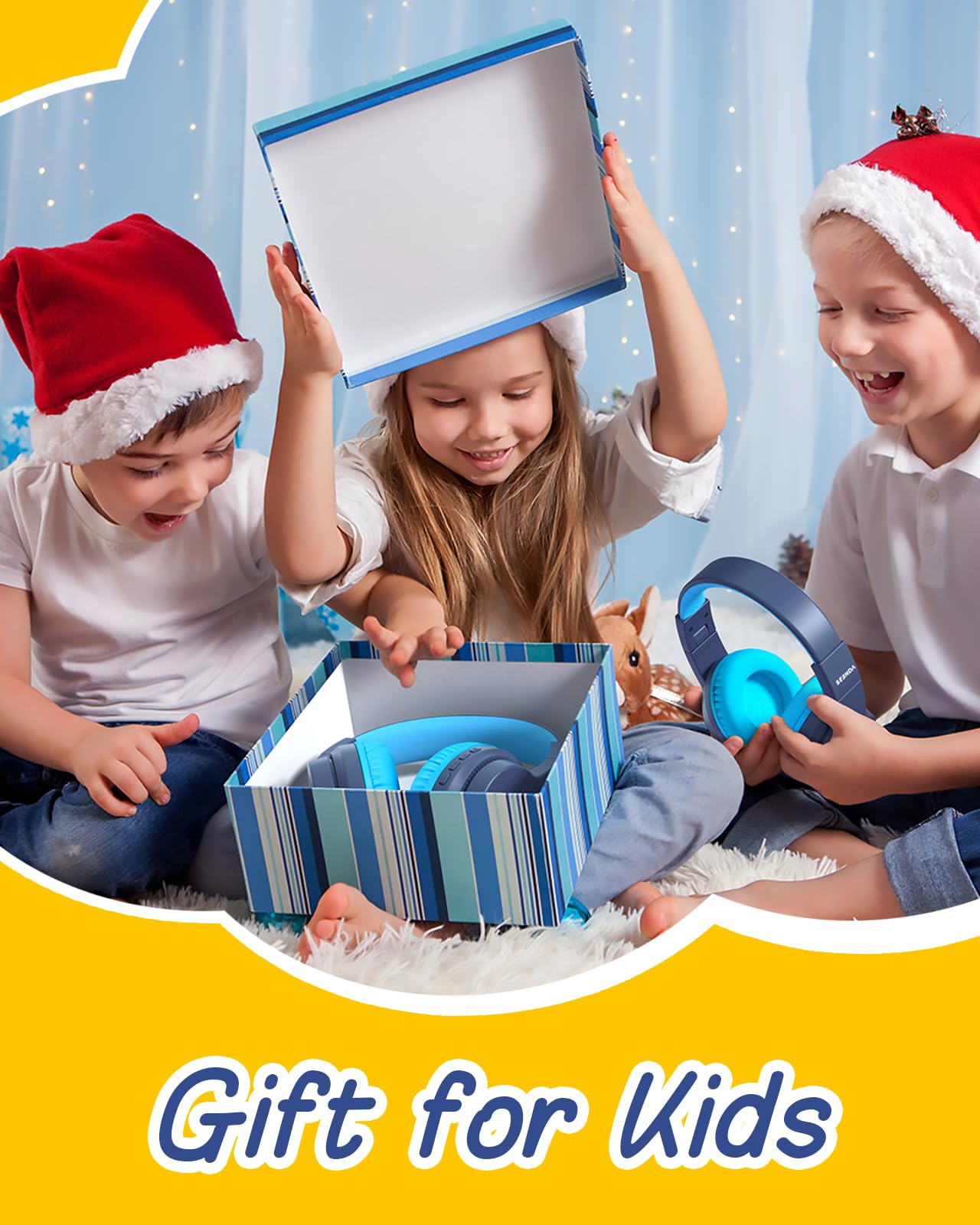 Foto 8 pulgar | Auriculares Bluetooth Seenda Kids 45h Playtime Azul Oscuro - Venta Internacional.