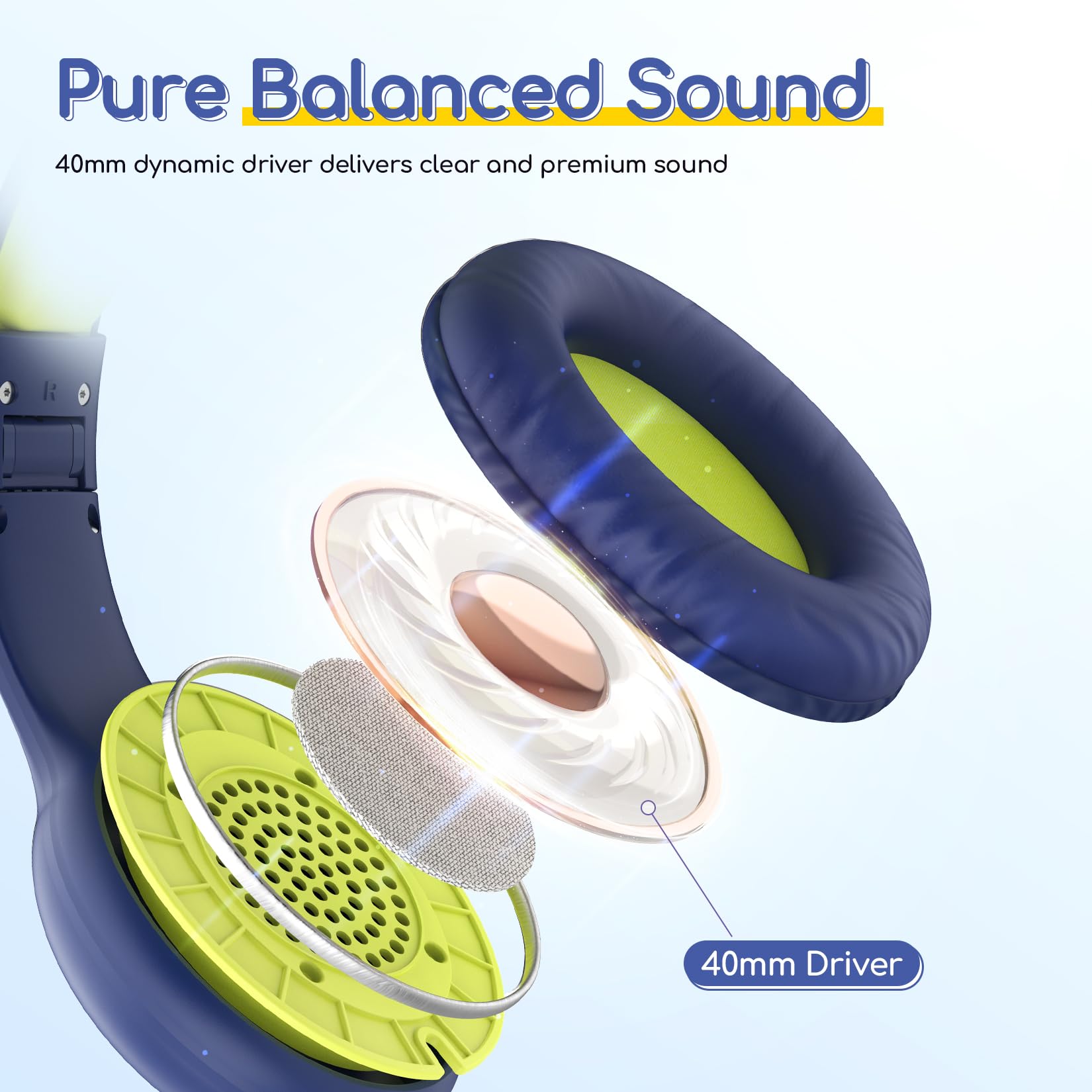 Foto 3 pulgar | Auriculares Earfun Kids Con Cable Y Micrófono Con Límite De Volumen De 85/94 Db - Venta Internacional.