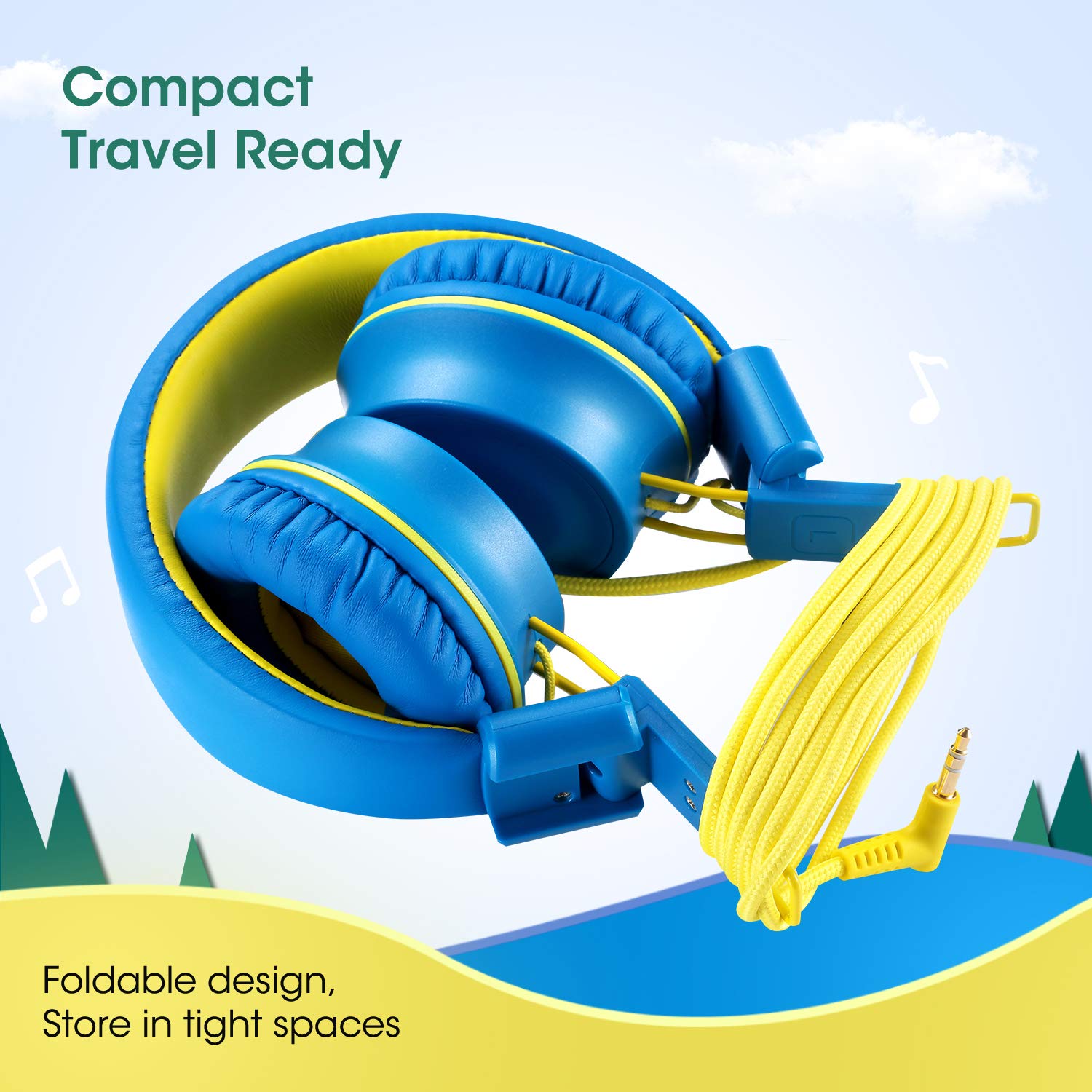 Foto 4 pulgar | Auriculares Noot Products K3 Kids Plegables Estéreo Azul - Venta Internacional.