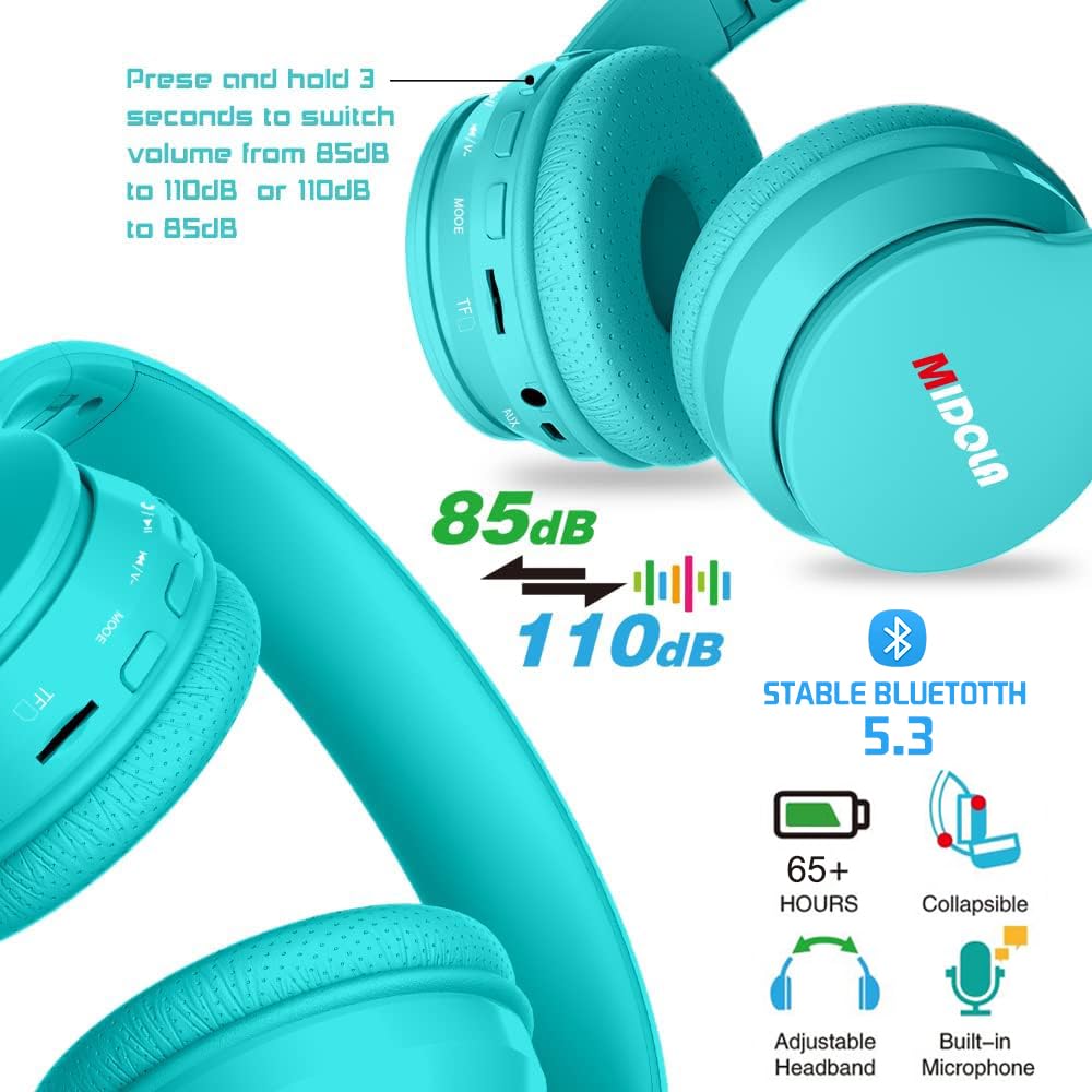 Foto 3 pulgar | Auriculares Inalámbricos Bluetooth Para Niños Midola Con Límite De Volumen 85/110 Db - Venta Internacional.