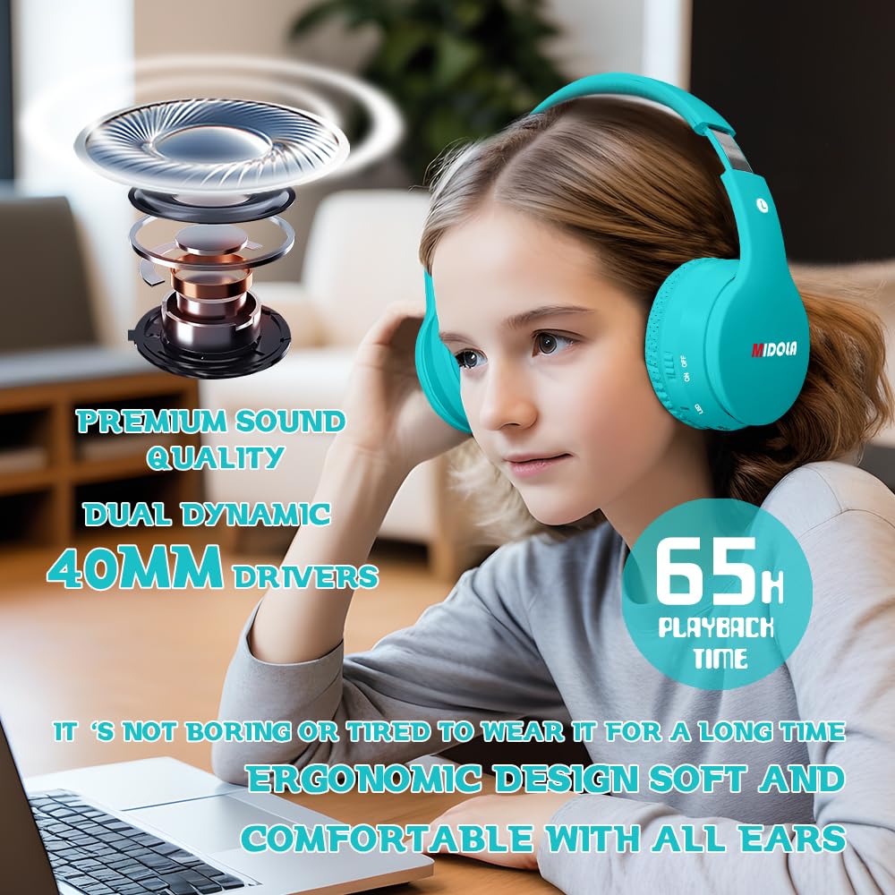 Foto 7 pulgar | Auriculares Inalámbricos Bluetooth Para Niños Midola Con Límite De Volumen 85/110 Db - Venta Internacional.