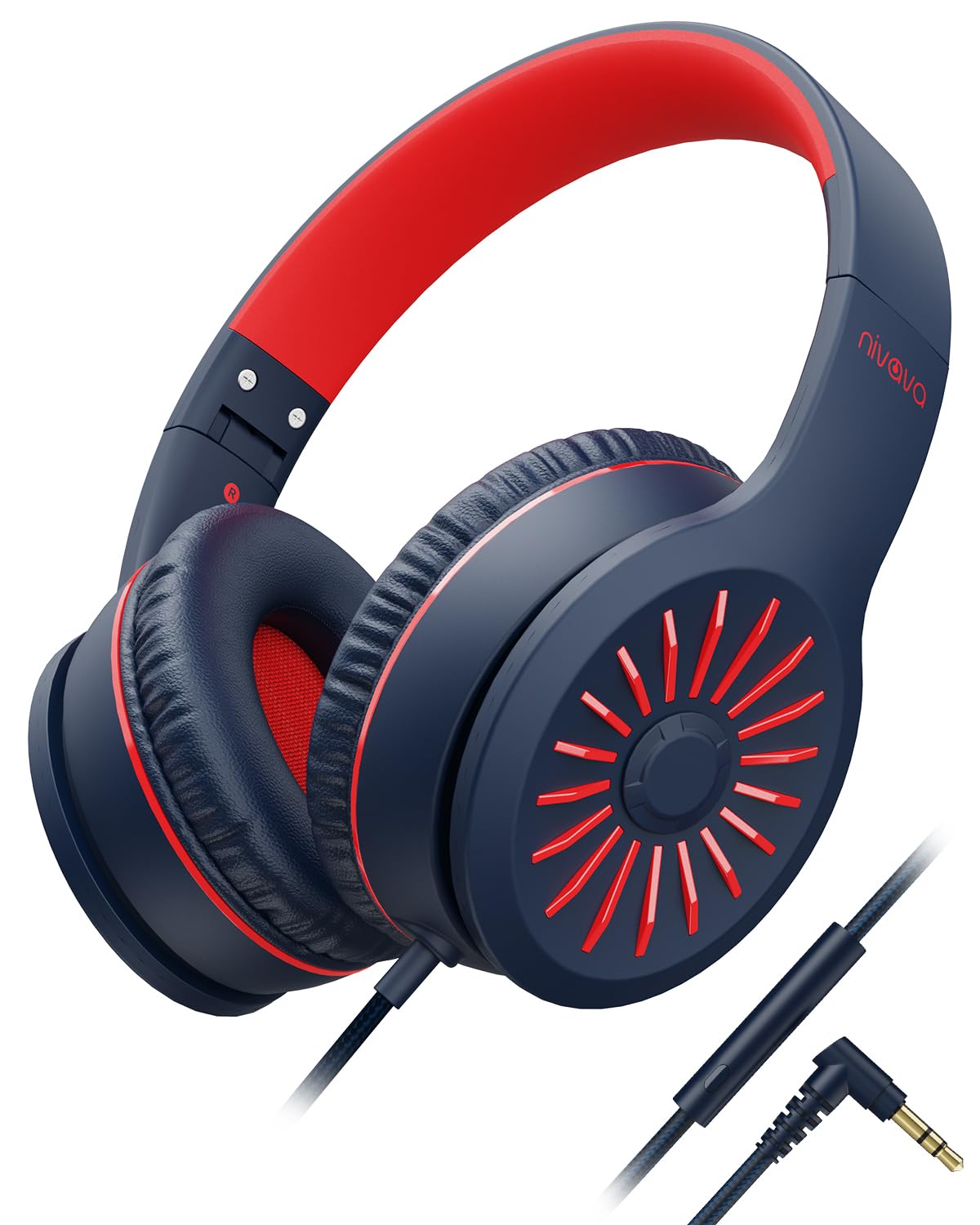 Foto 2 pulgar | Auriculares Nivava K16 Con Cable Con Micrófono Para Niños, Color Azul Oscuro - Venta Internacional.