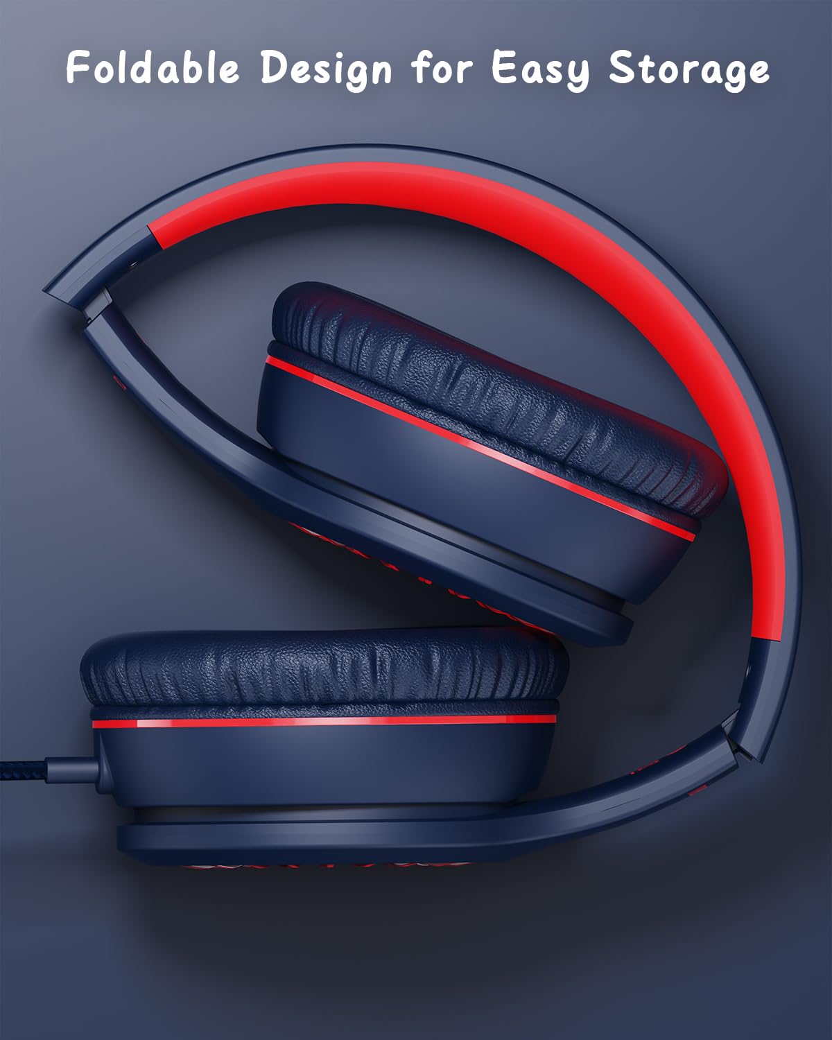 Foto 4 pulgar | Auriculares Nivava K16 Con Cable Con Micrófono Para Niños, Color Azul Oscuro - Venta Internacional.
