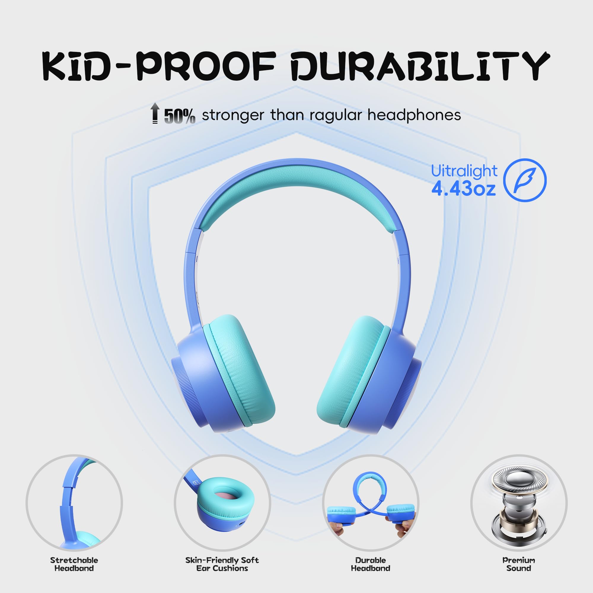 Foto 6 pulgar | Auriculares Infantiles Gorsun Bluetooth 5.3 45h Play Time Blue - Venta Internacional.