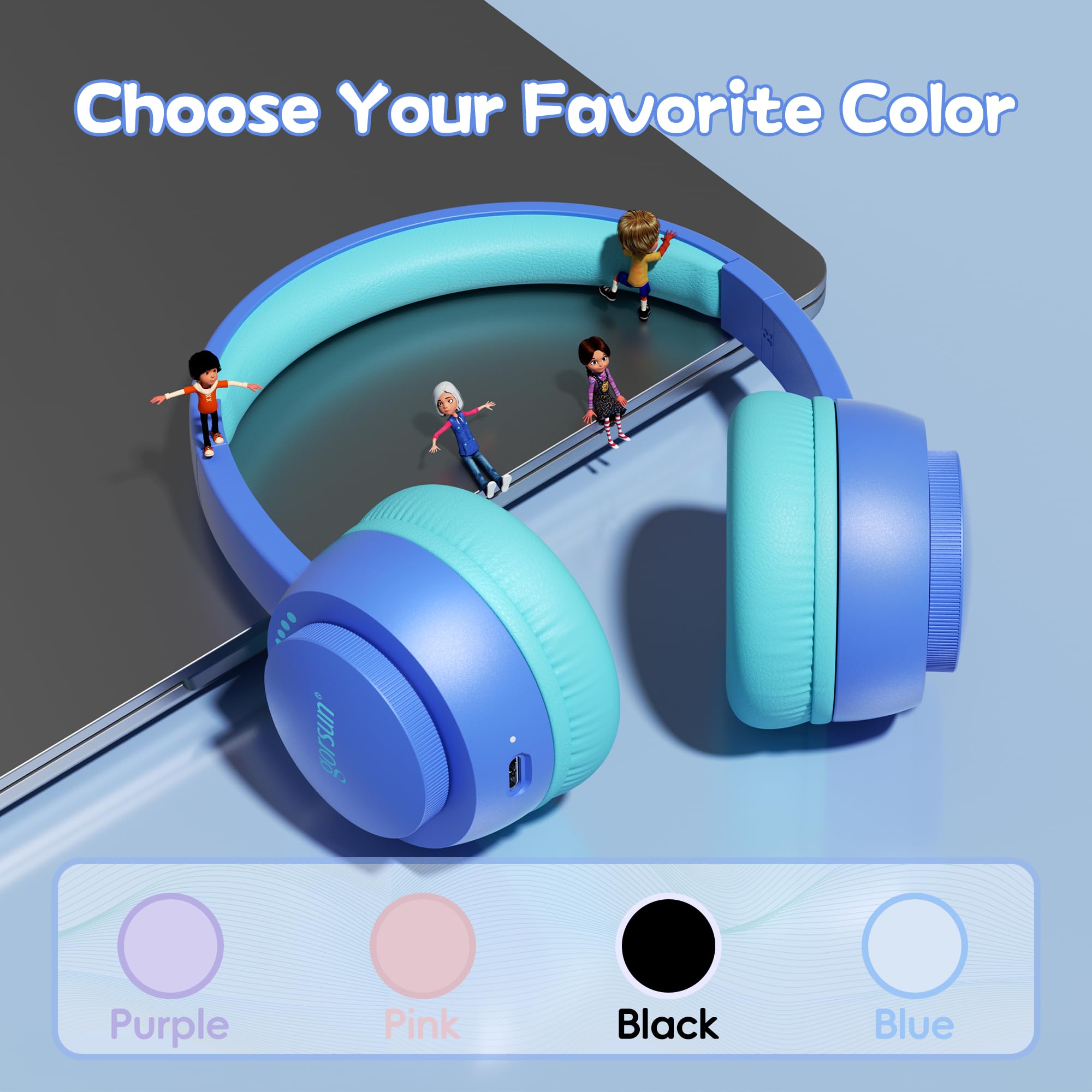 Foto 8 pulgar | Auriculares Infantiles Gorsun Bluetooth 5.3 45h Play Time Blue - Venta Internacional.