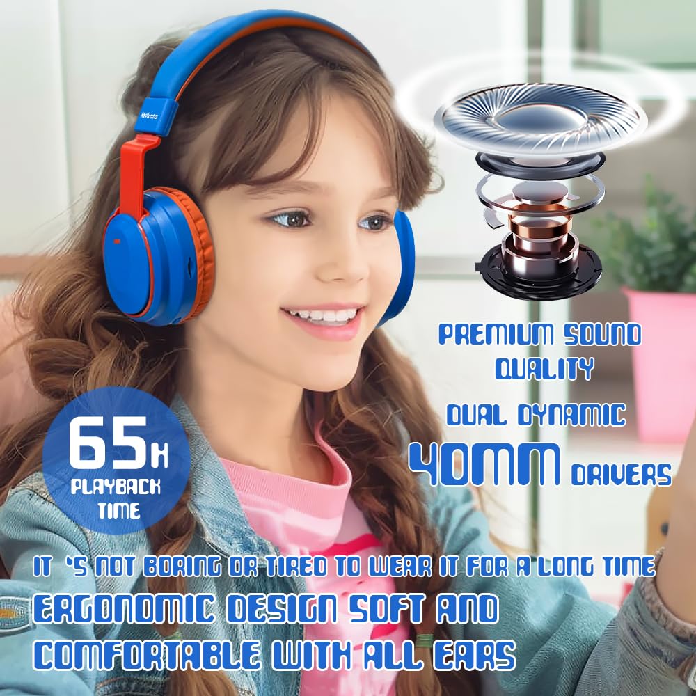 Foto 5 pulgar | Auriculares Mokata Kids Bluetooth 5.3 Inalámbricos, 60 Horas De Reproducción - Venta Internacional.