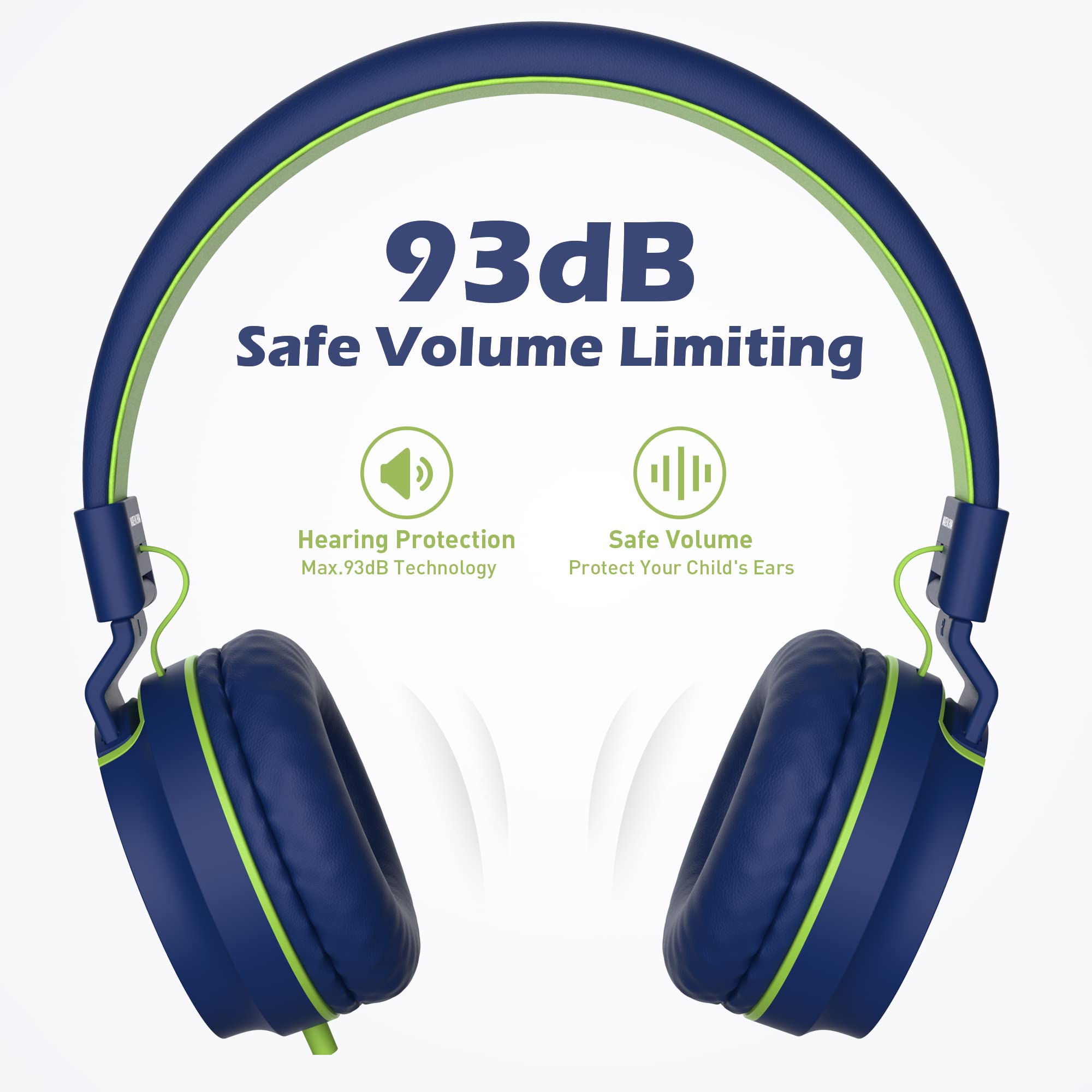 Foto 5 pulgar | Auriculares Intraurales Ailihen I35 Para Niños, Seguros, Volumen 93 Db, Azul Y Verde - Venta Internacional.