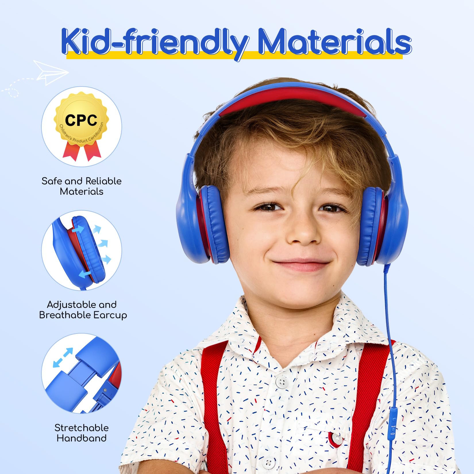 Foto 5 pulgar | Auriculares Earfun Kids Con Cable Y Micrófono Con Límite De Volumen De 85/94 Db - Venta Internacional.