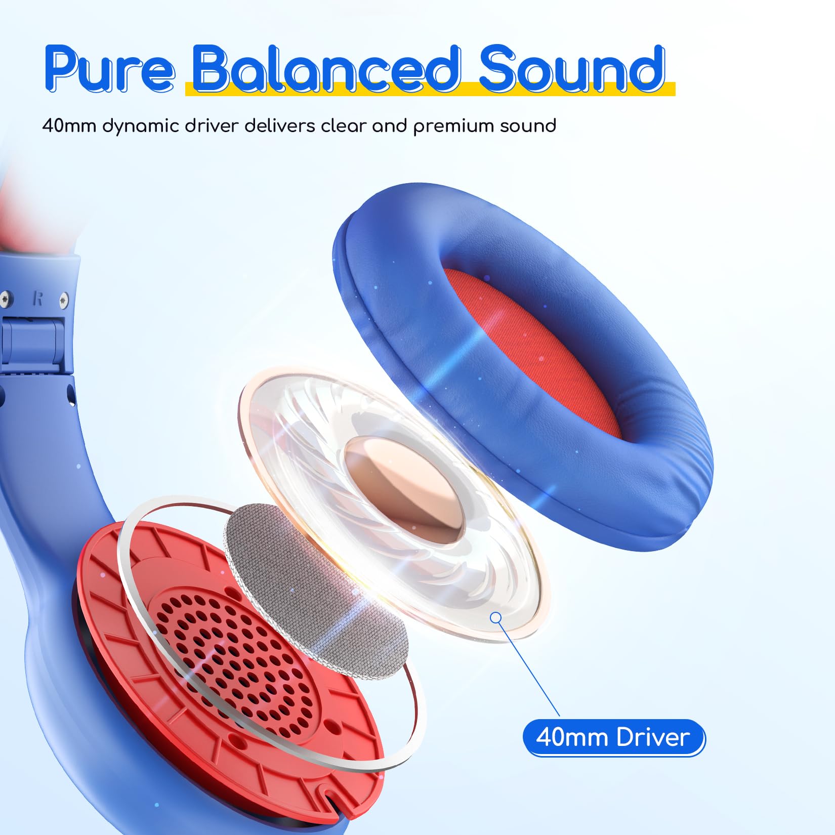 Foto 7 pulgar | Auriculares Earfun Kids Con Cable Y Micrófono Con Límite De Volumen De 85/94 Db - Venta Internacional.