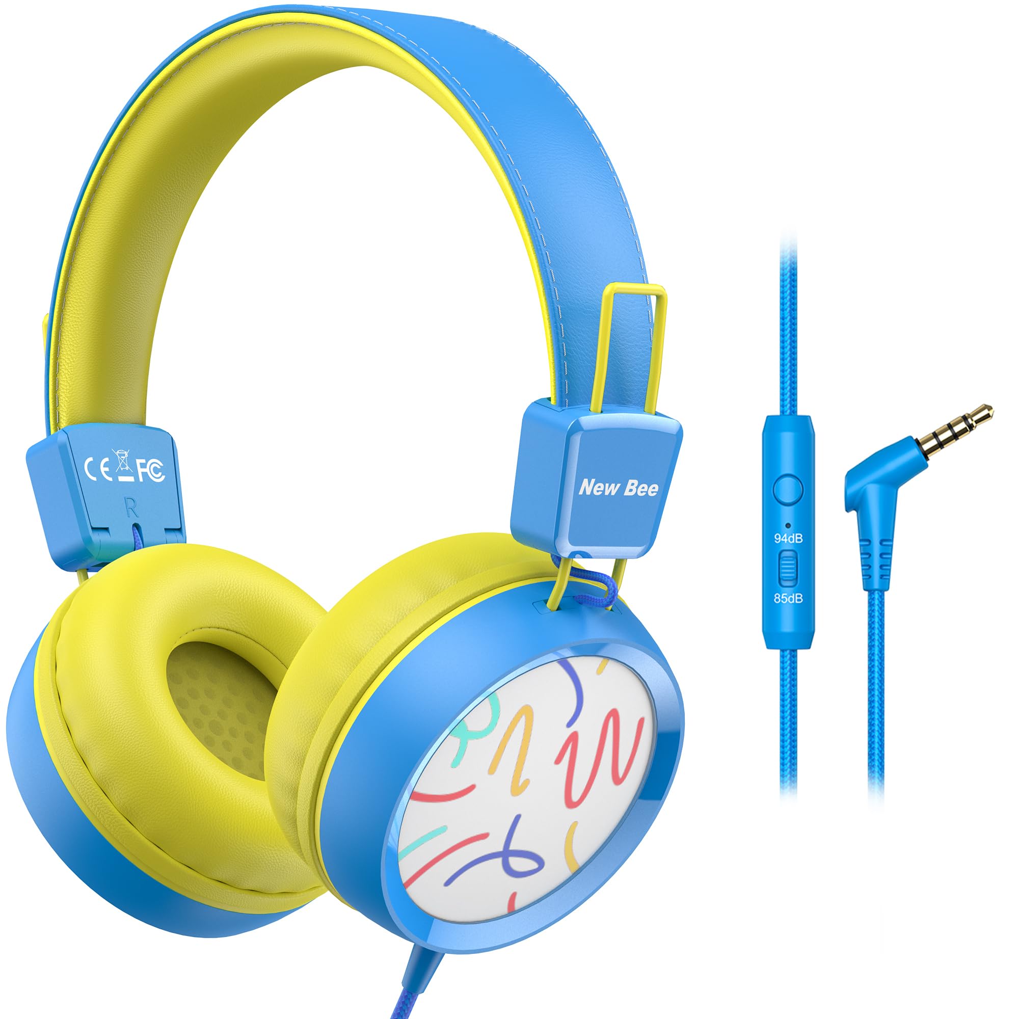 Auriculares New Bee Kh20 Kids Con Micrófono De Volumen Limitado - Venta Internacional.