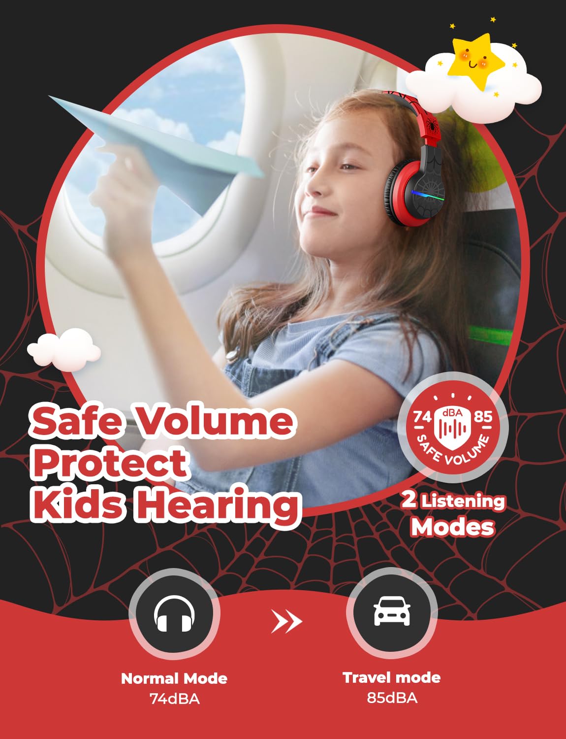 Foto 4 pulgar | Auriculares Bluetooth Iclever Bth12 Kids Led 85h Playtime - Venta Internacional.