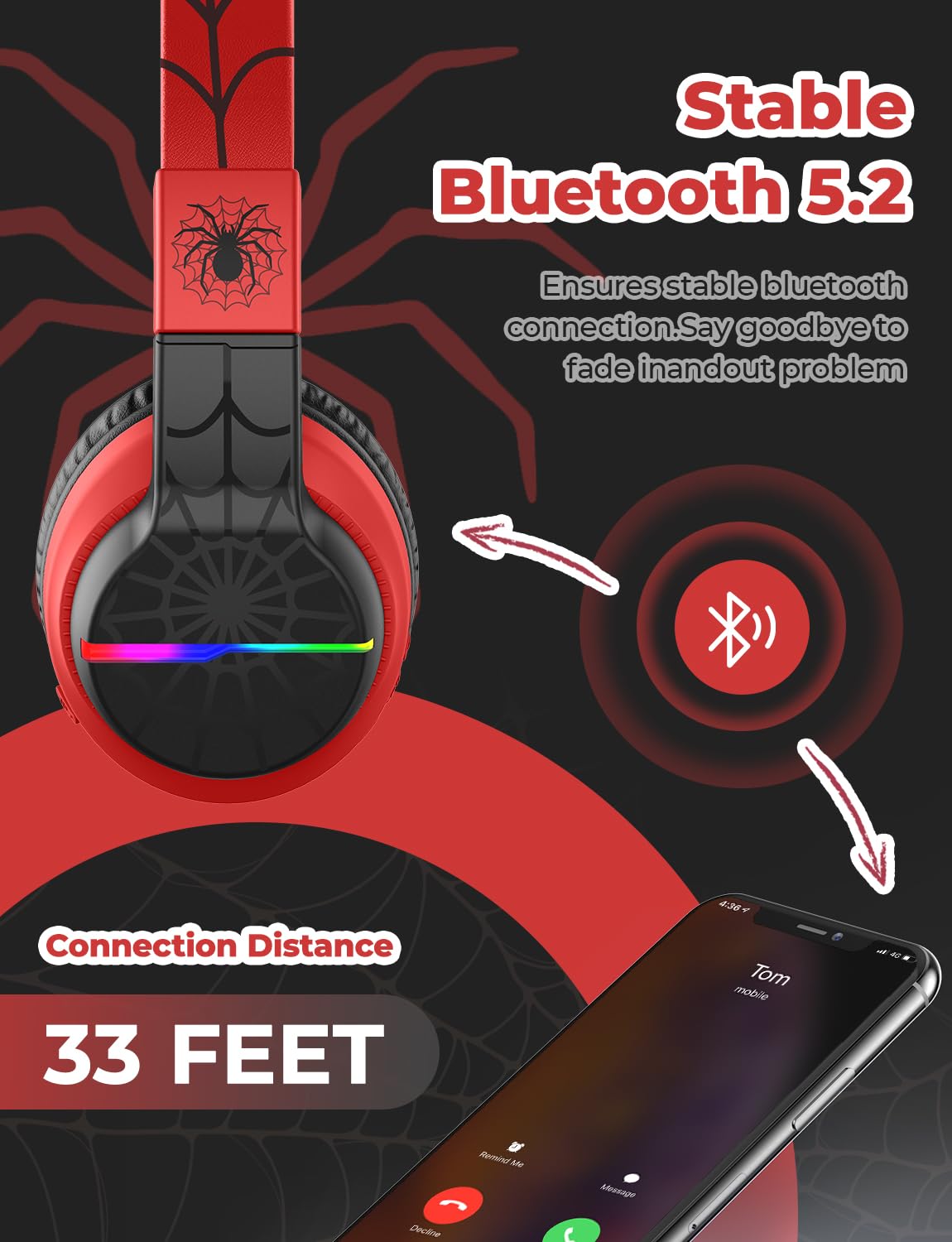 Foto 6 pulgar | Auriculares Bluetooth Iclever Bth12 Kids Led 85h Playtime - Venta Internacional.