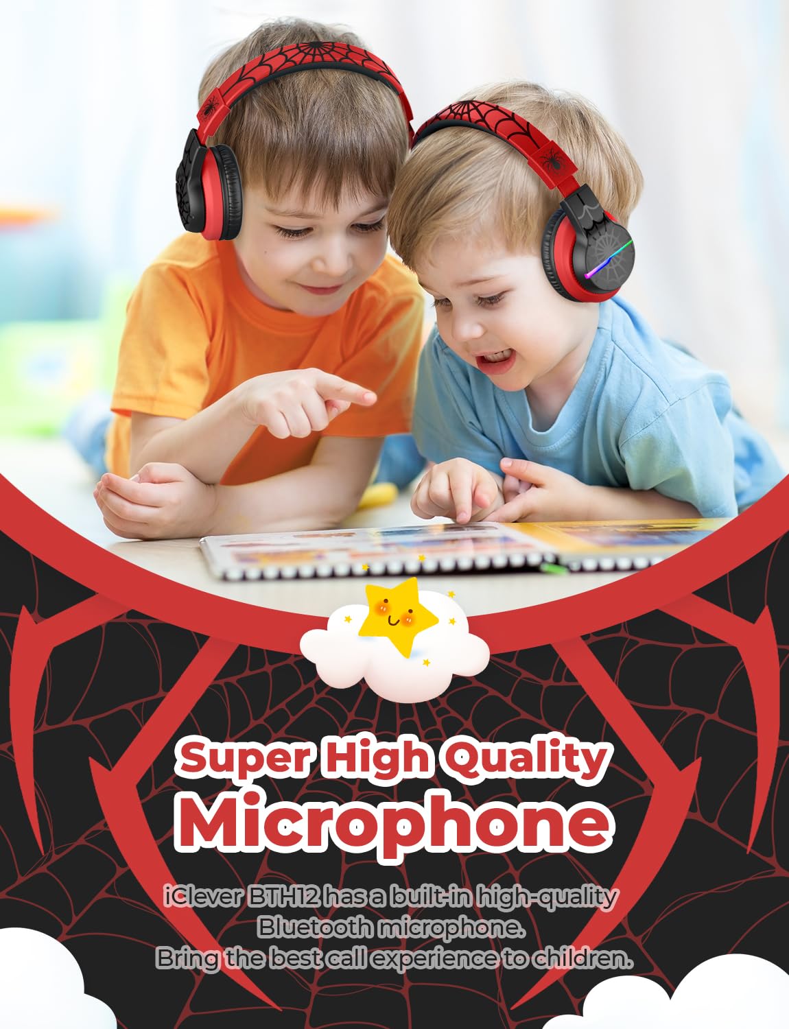 Foto 8 pulgar | Auriculares Bluetooth Iclever Bth12 Kids Led 85h Playtime - Venta Internacional.