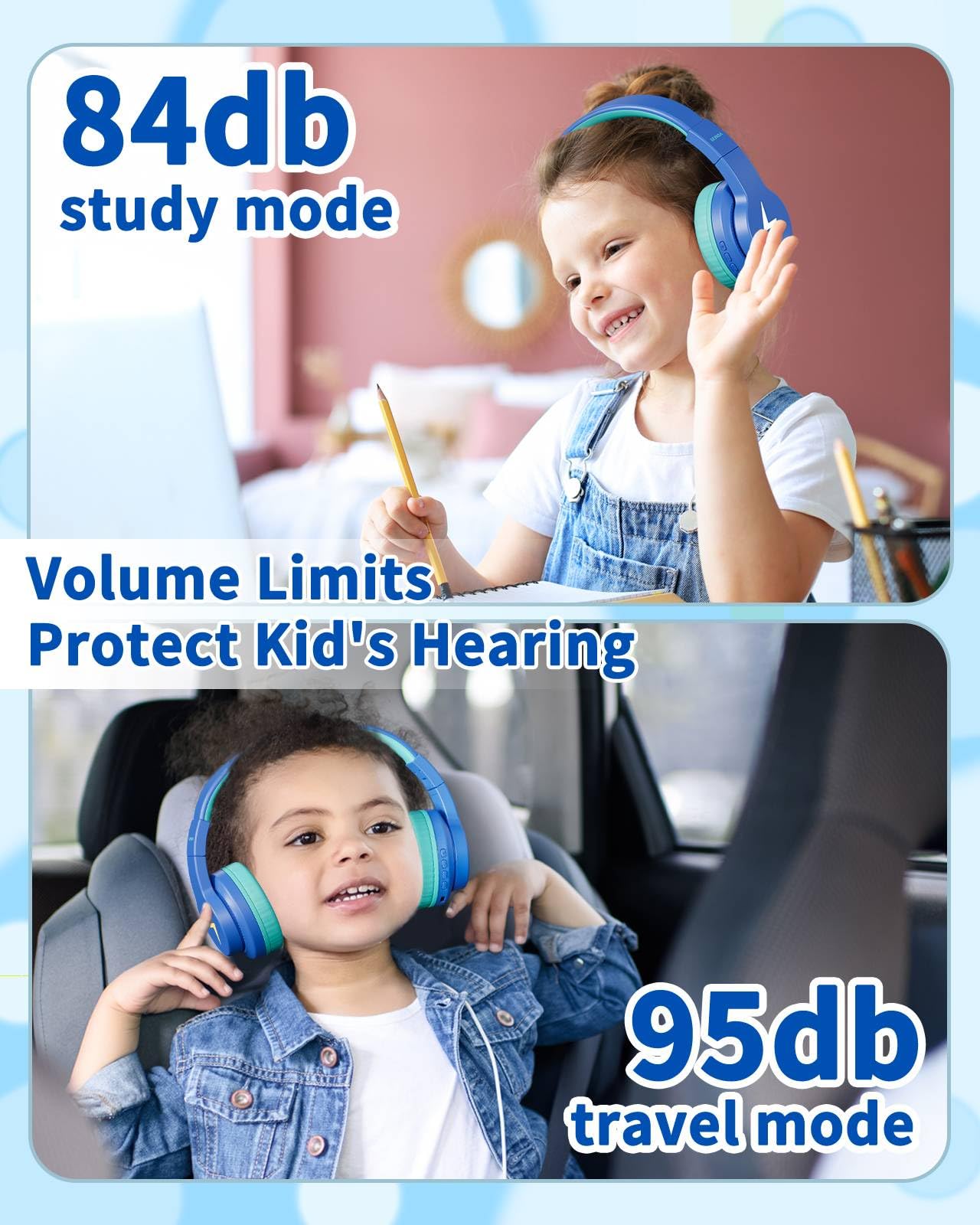 Foto 4 pulgar | Auriculares Inalámbricos Para Niños Seenda, 45 Horas De Reproducción Con Límite De Volumen - Venta Internacional.